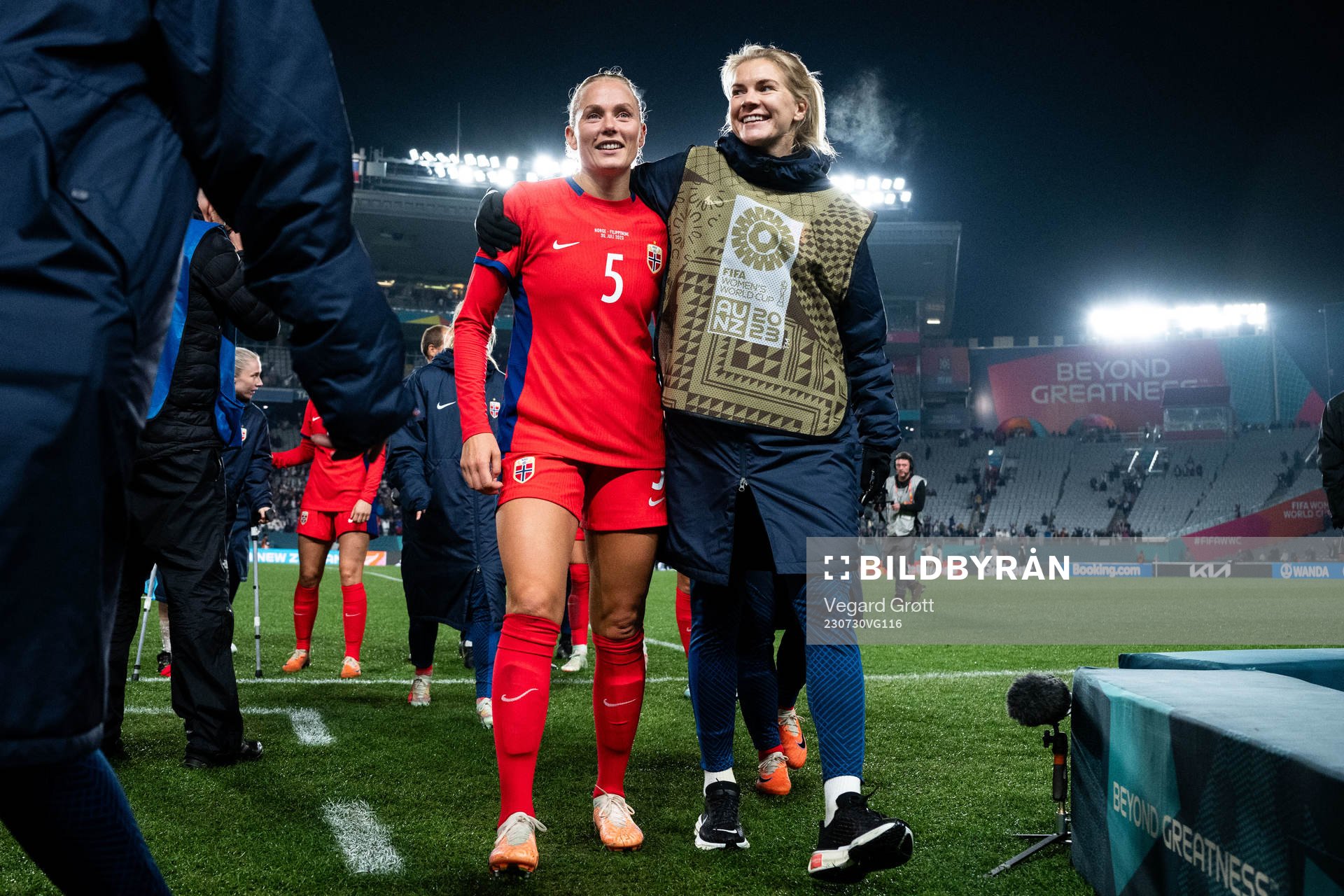 Guro Bergsvand and Ada Hegerberg of Norway