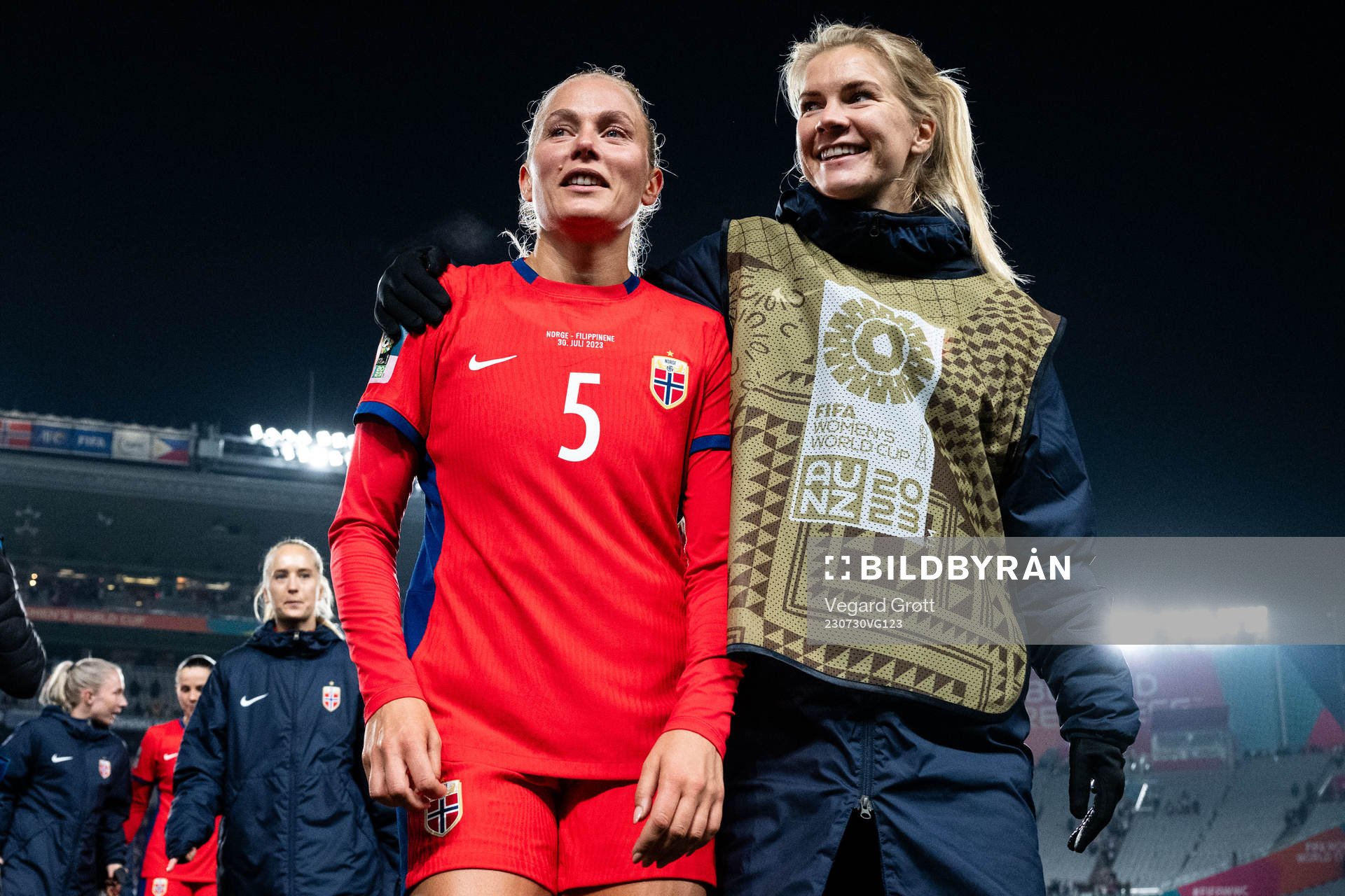 Guro Bergsvand and Ada Hegerberg of Norway