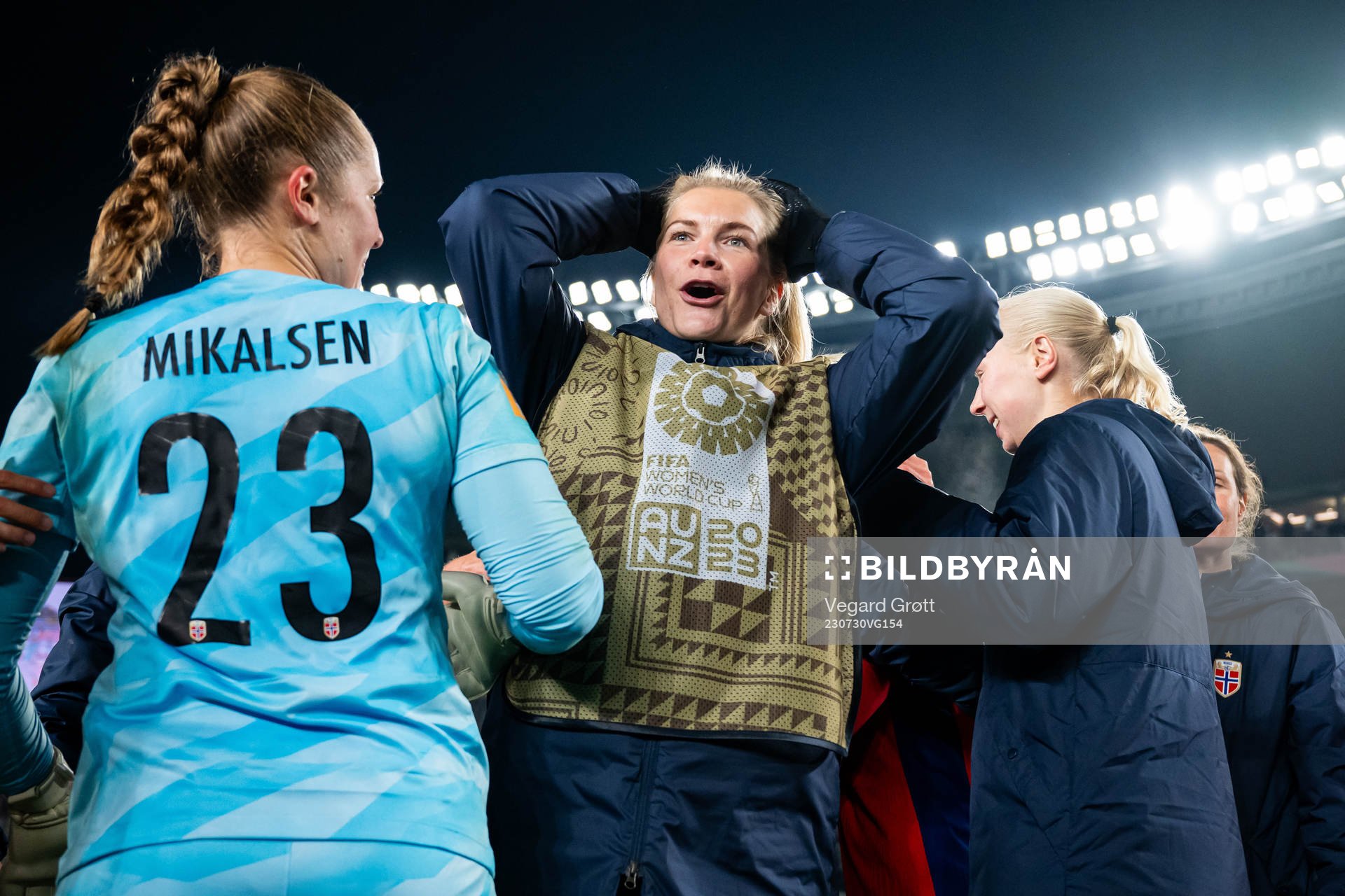 Ada Hegerberg of Norway reacts after the FIFA Women's World Cup football match between Norway and Philippines on July 30, 2023 in Auckland.