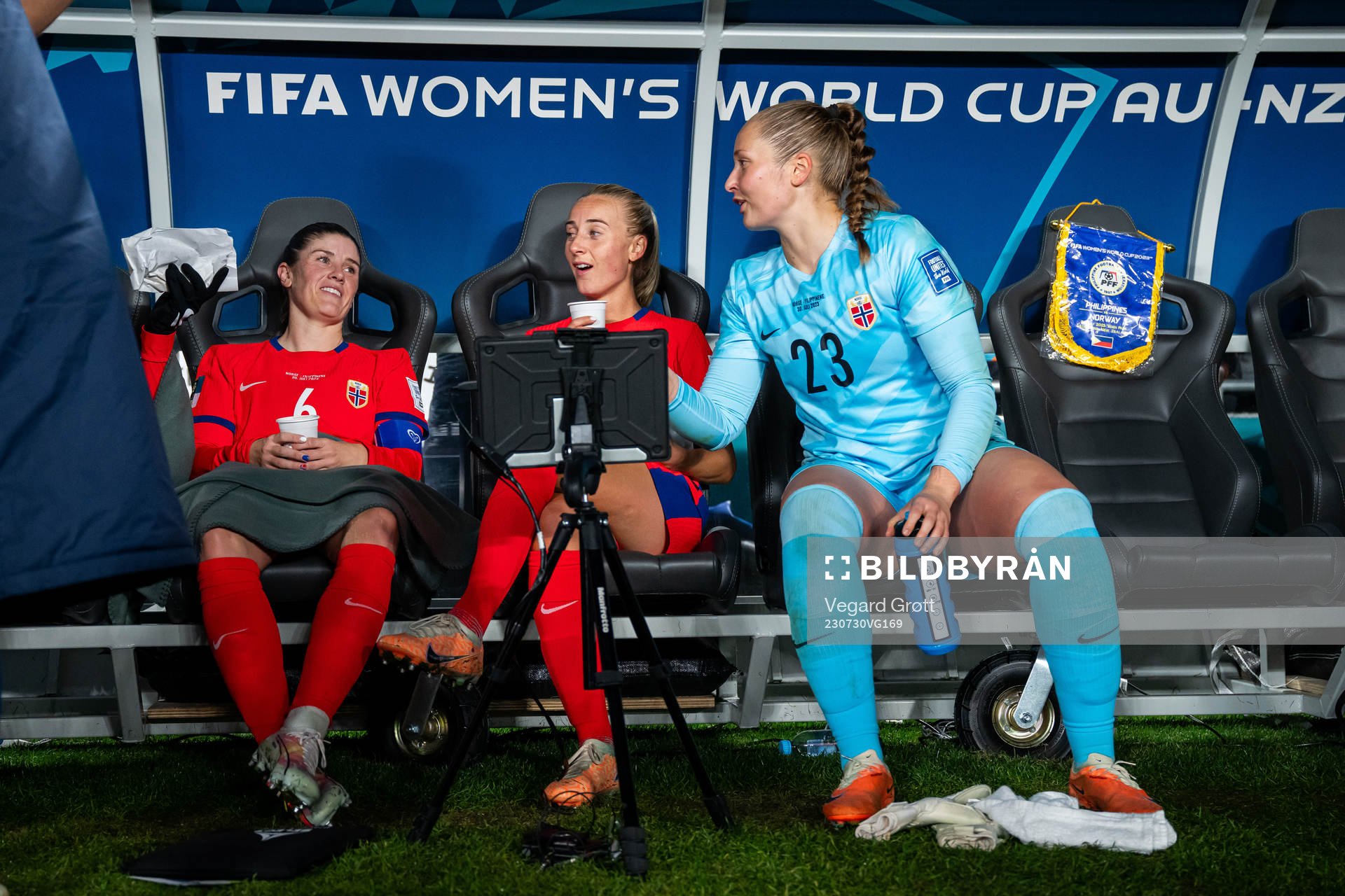Maren Mjelde, Anja Sønstevold and goalkeeper Aurora