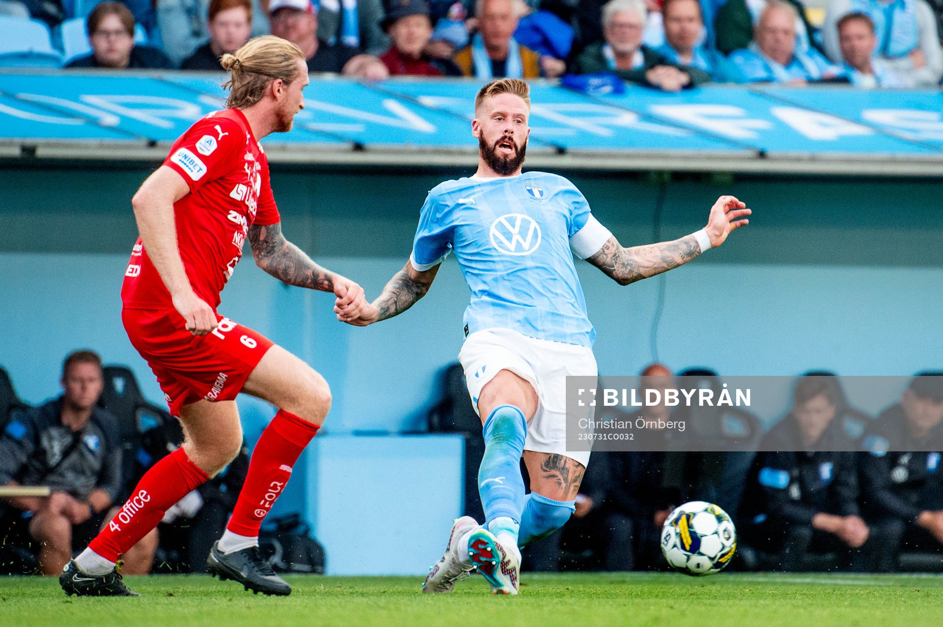 Värnamos Hampus Näsström mot Malmö FFs Pontus Jansson