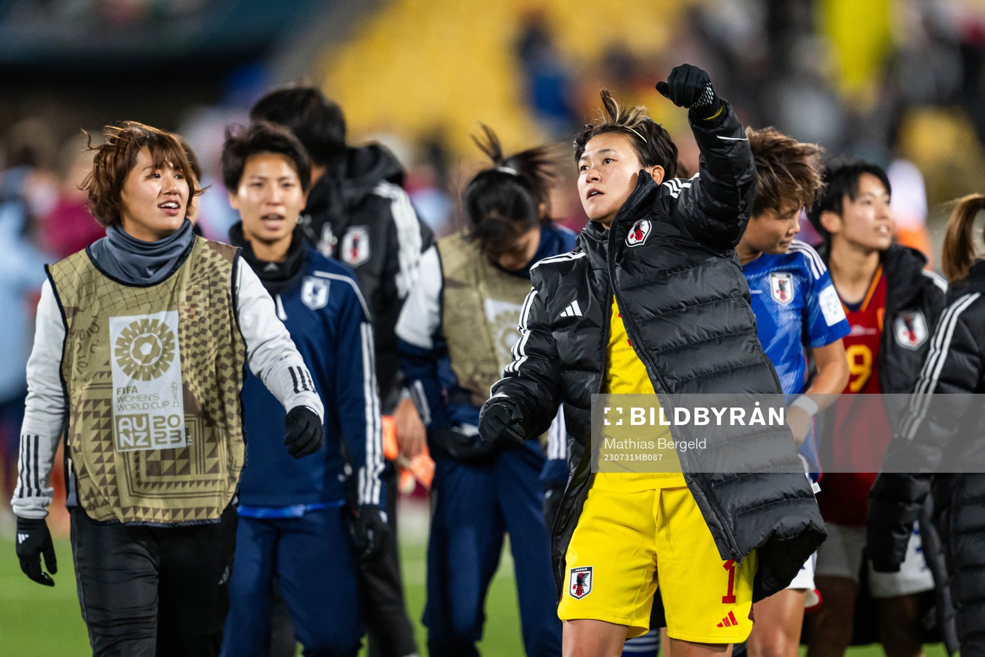 Goalkeeper Ayaka Yamashita of Japan celebrates