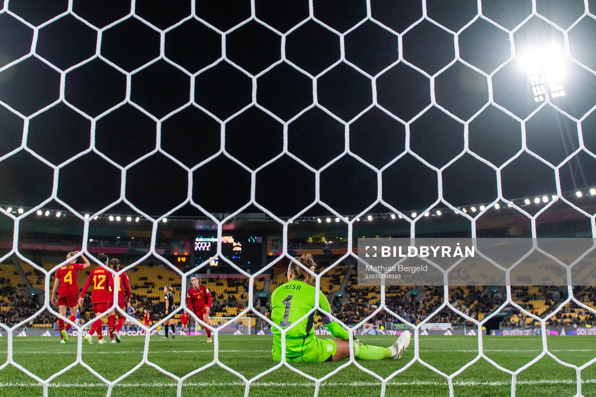 Goalkeeper Misa Rodriguez of Spain looks dejected