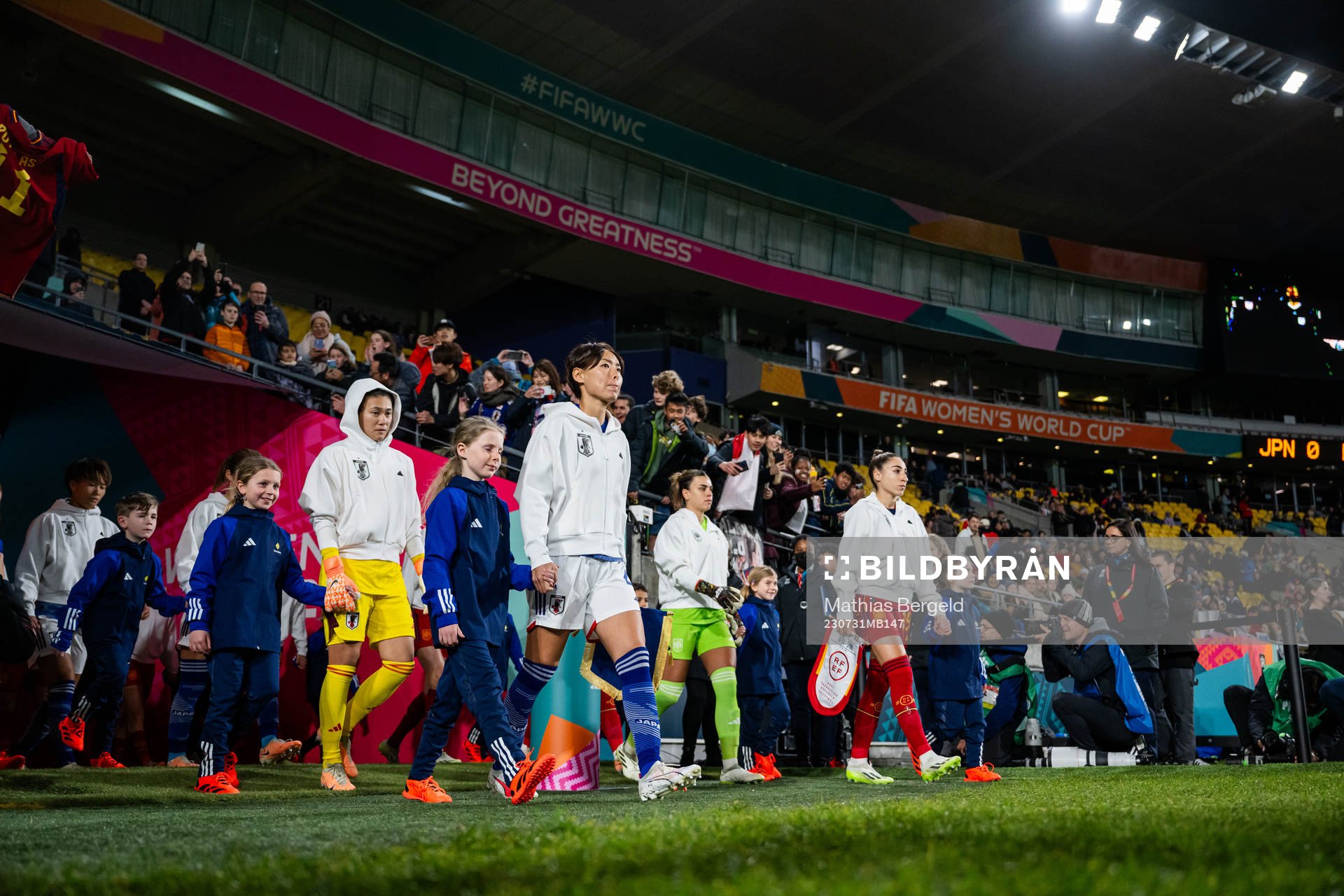 goalkeeper Ayaka Yamashita and Saki Kumagai of Japan with