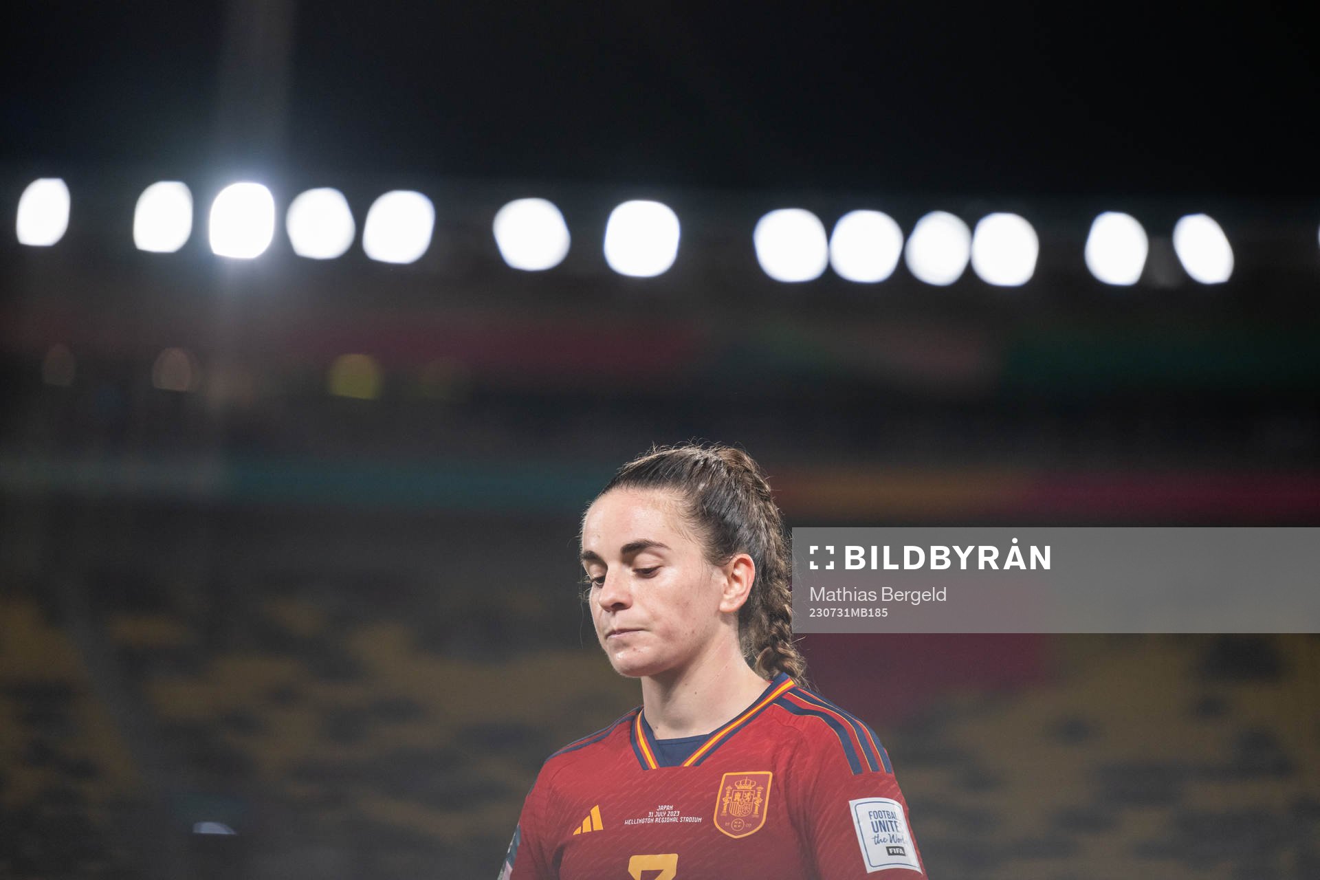 Teresa Abelleira of Spain looks dejected as she is
