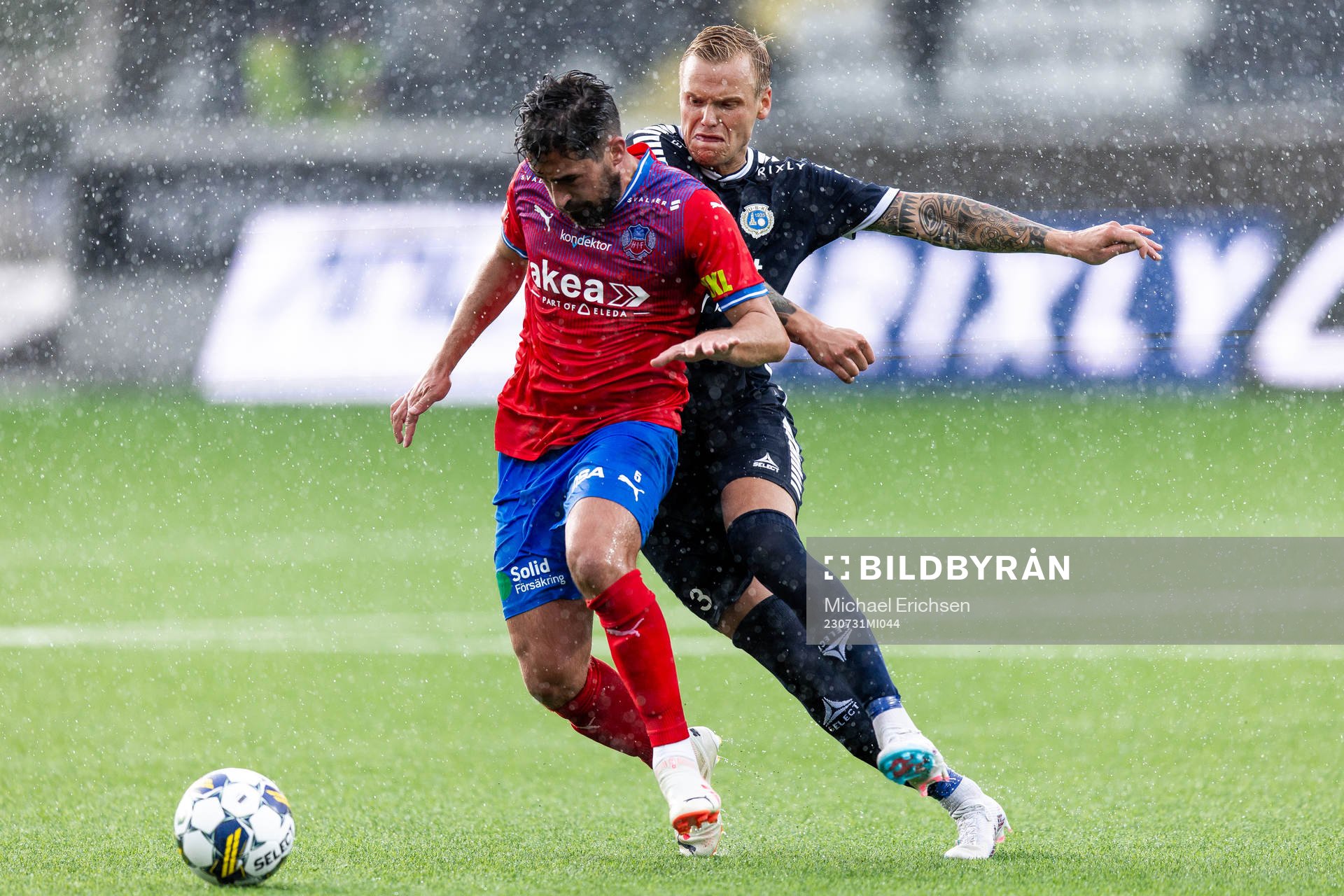 Helsingborgs Frederik Holst och Utsiktens Jesper Brandt