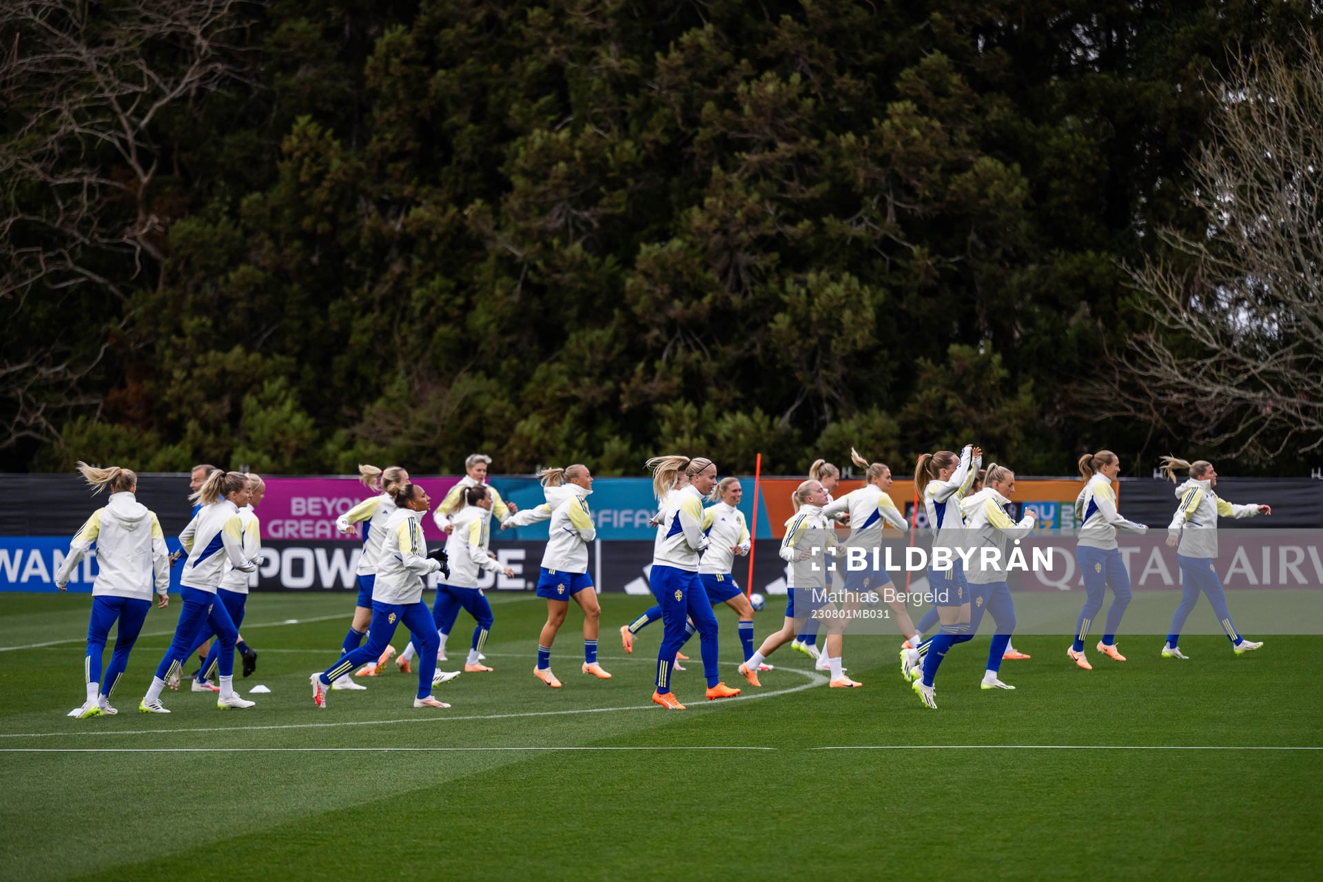 Players of the Swedish women's national football team at a