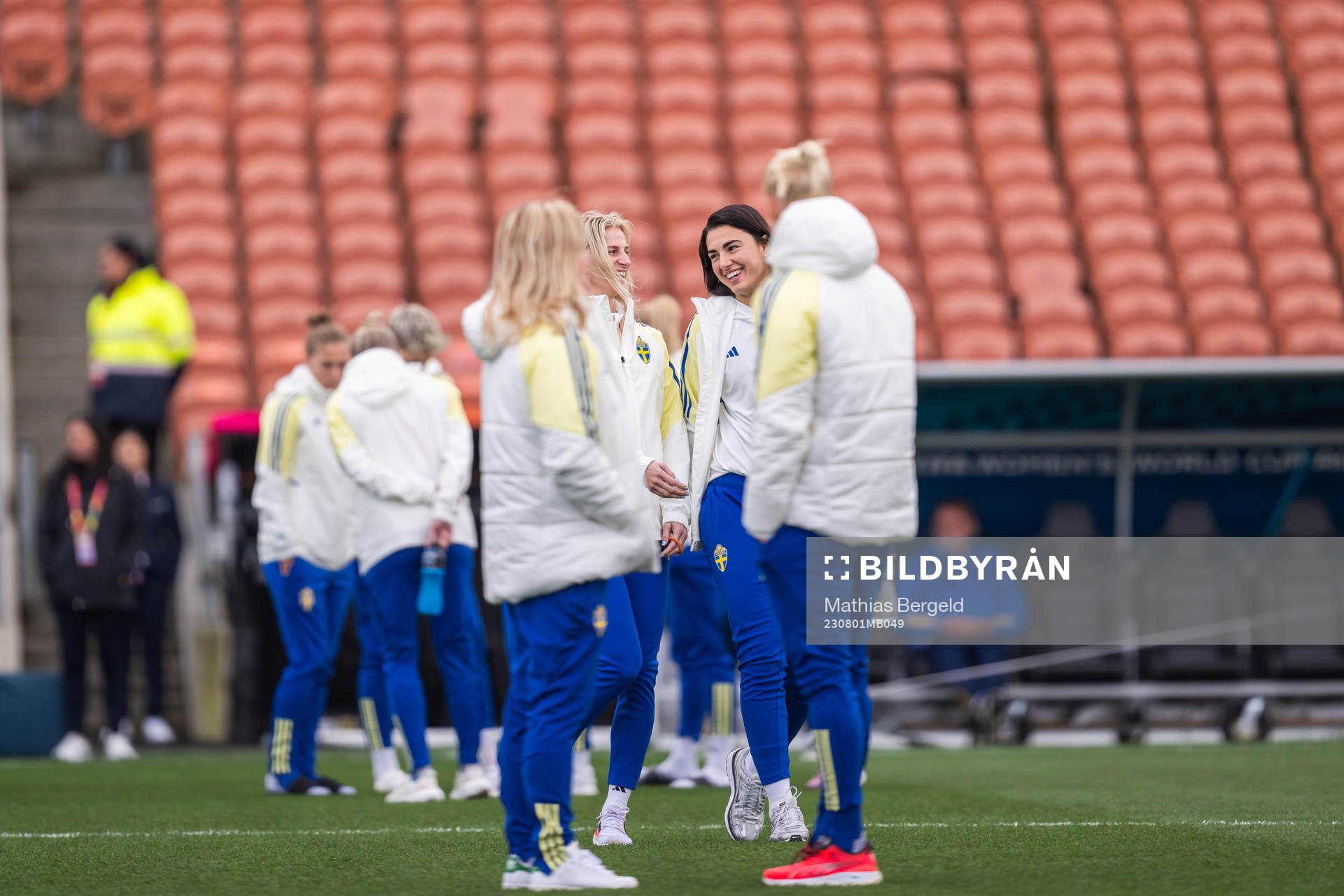 Sofia Jakobsson and goalkeeper Zecira Musovic of the
