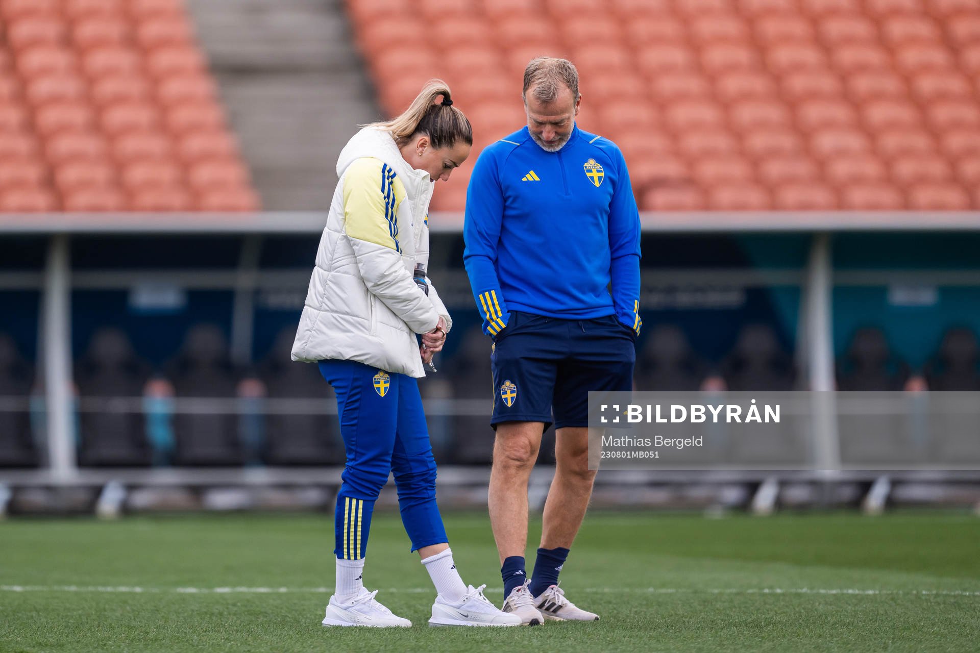 Kosovare Asllani and performance manager Pontus Ekblom of
