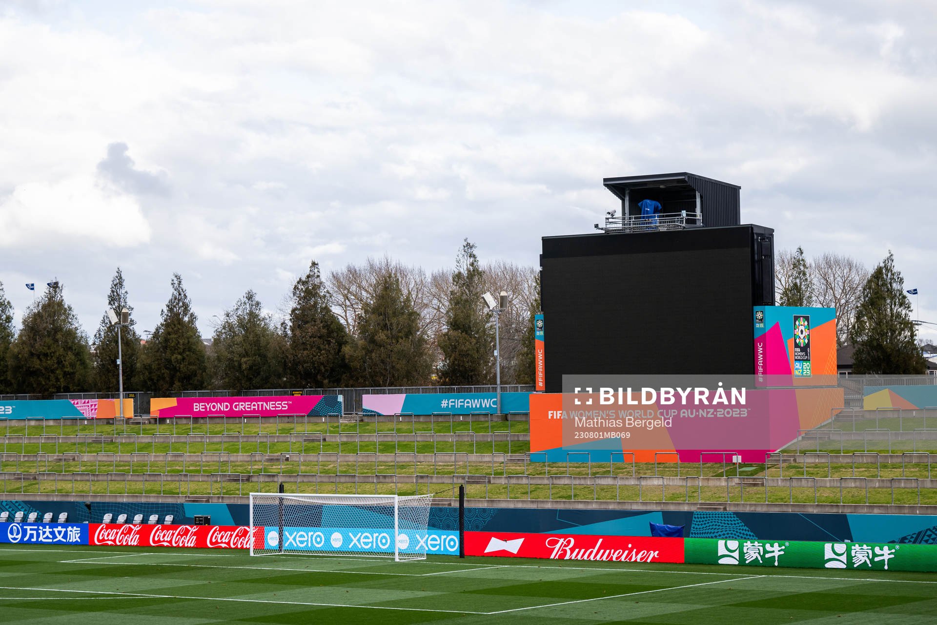General view of the standing section of Waikato Stadium of