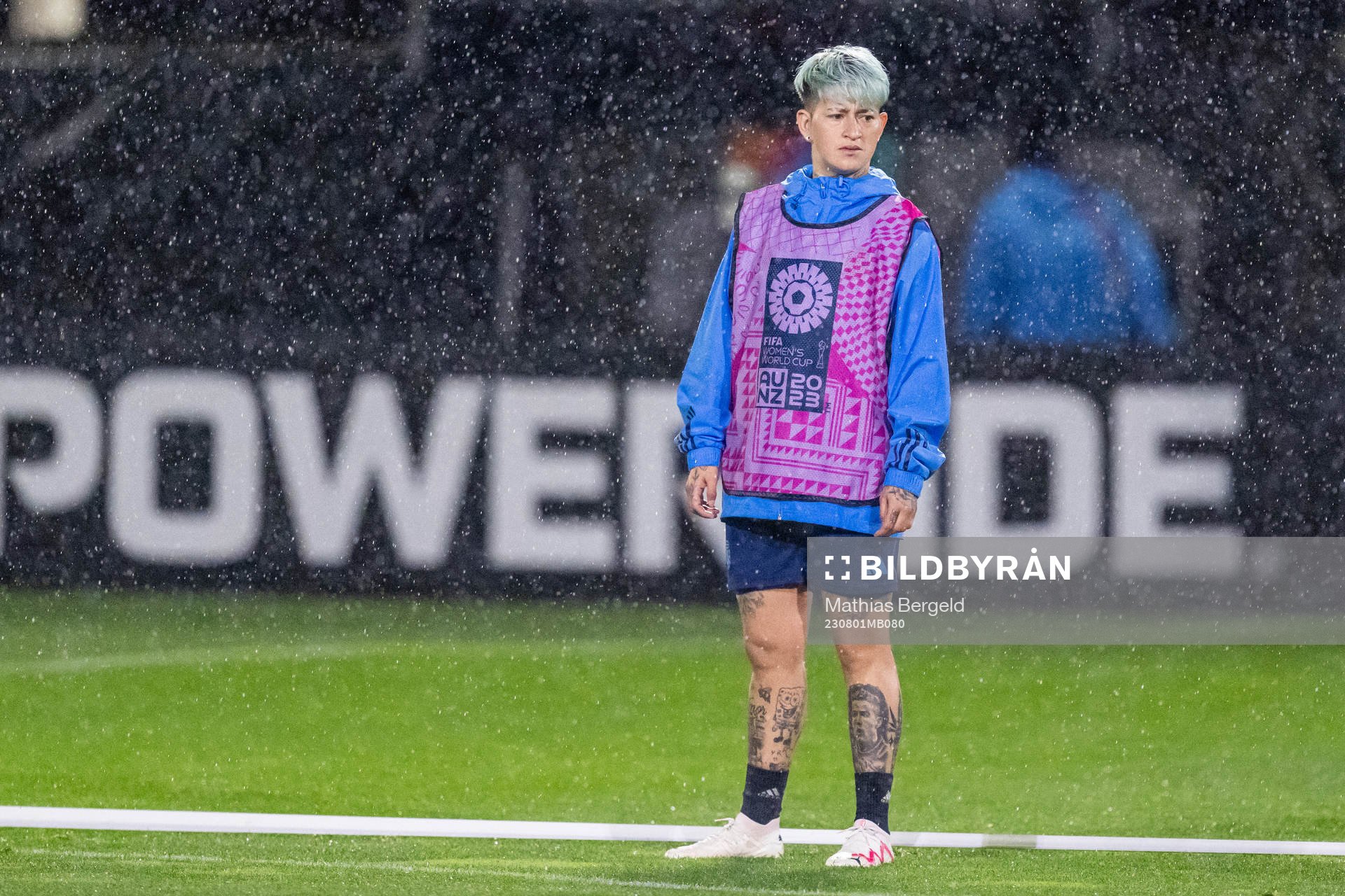 Yamila Rodríguez of the Argentinian women's national football team at a training session during the FIFA Women's World Cup on August 1, 2023 in Hamilton.
