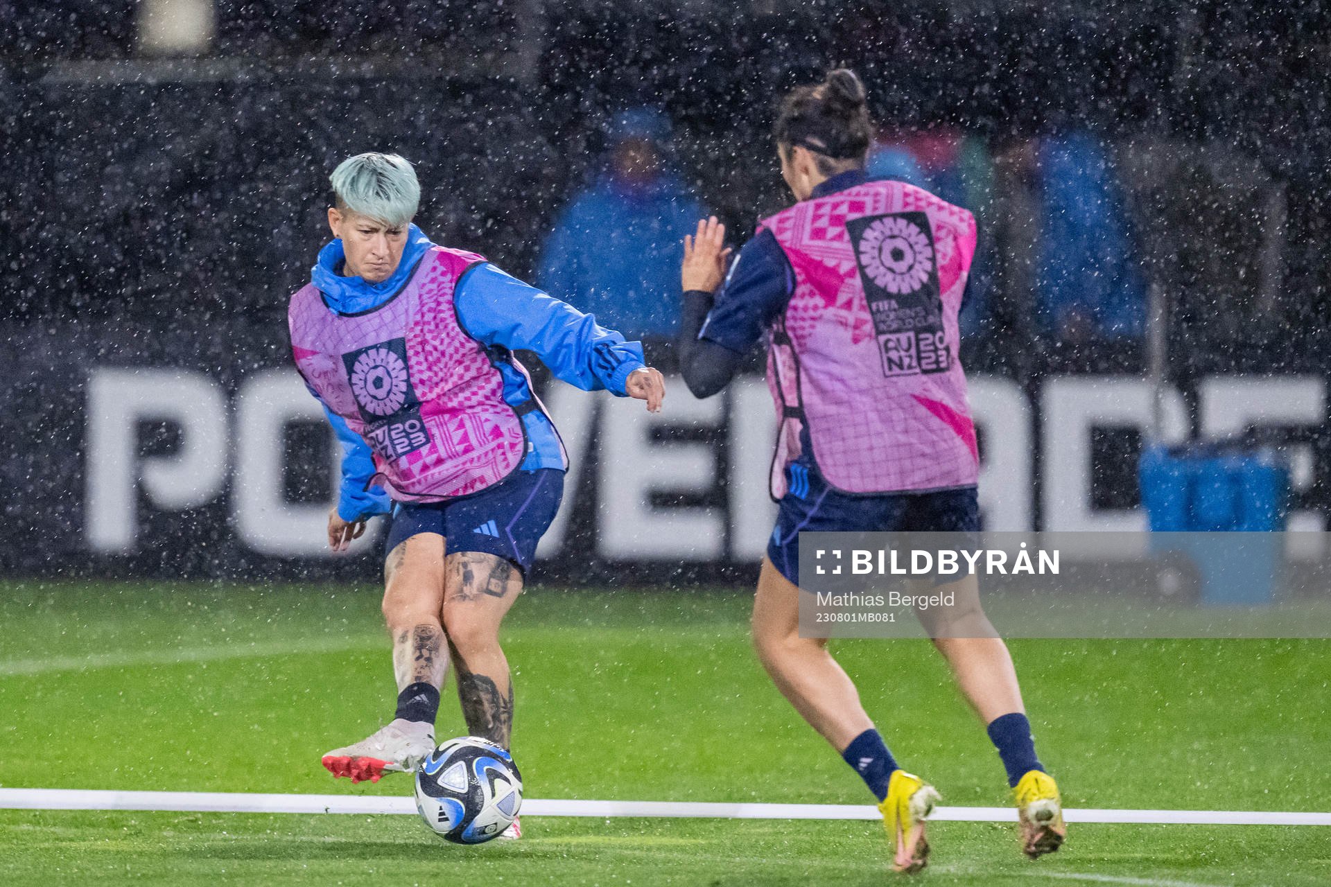 Yamila Rodríguez of the Argentinian women's national football team at a training session during the FIFA Women's World Cup on August 1, 2023 in Hamilton.