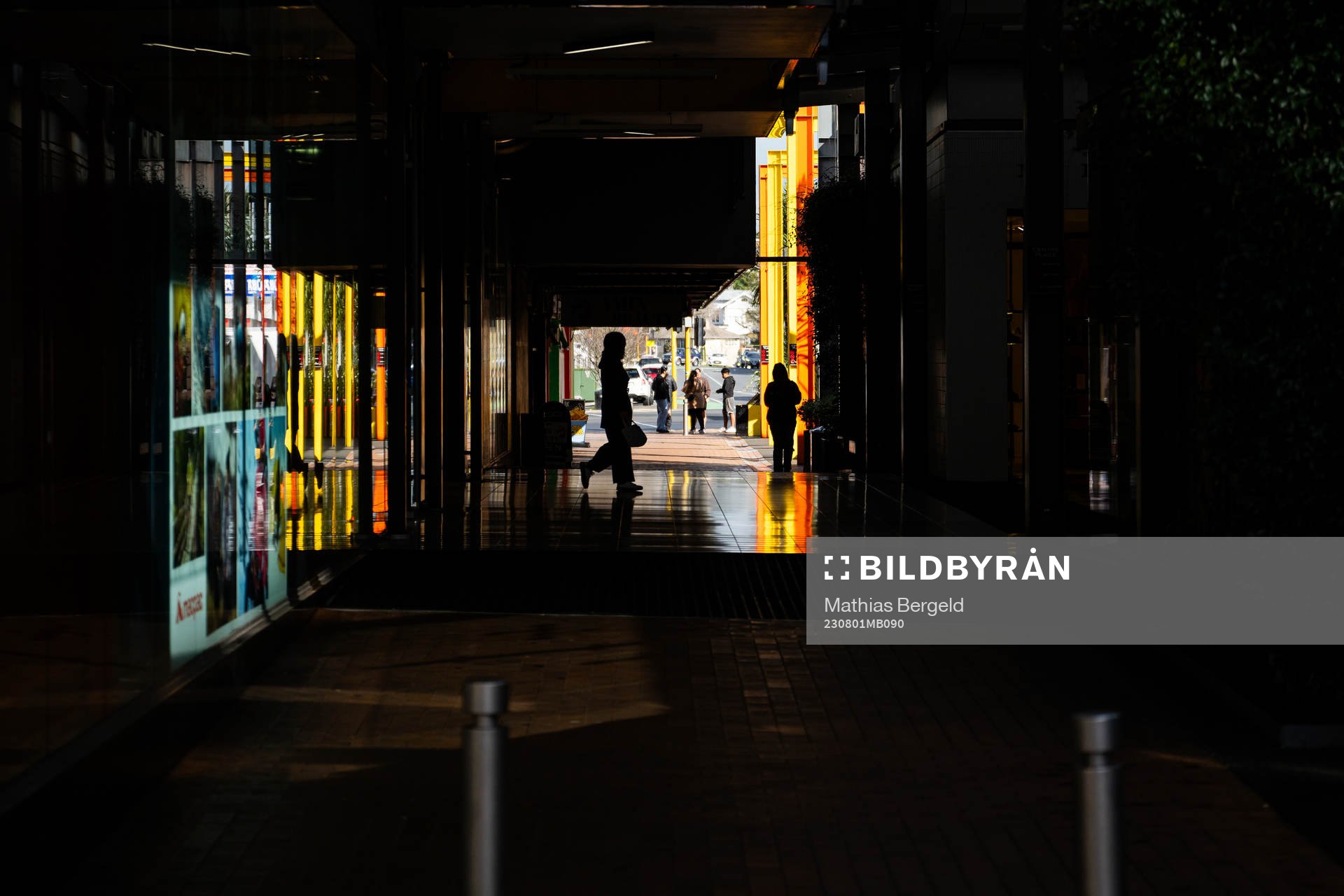 People walk in a shopping mall