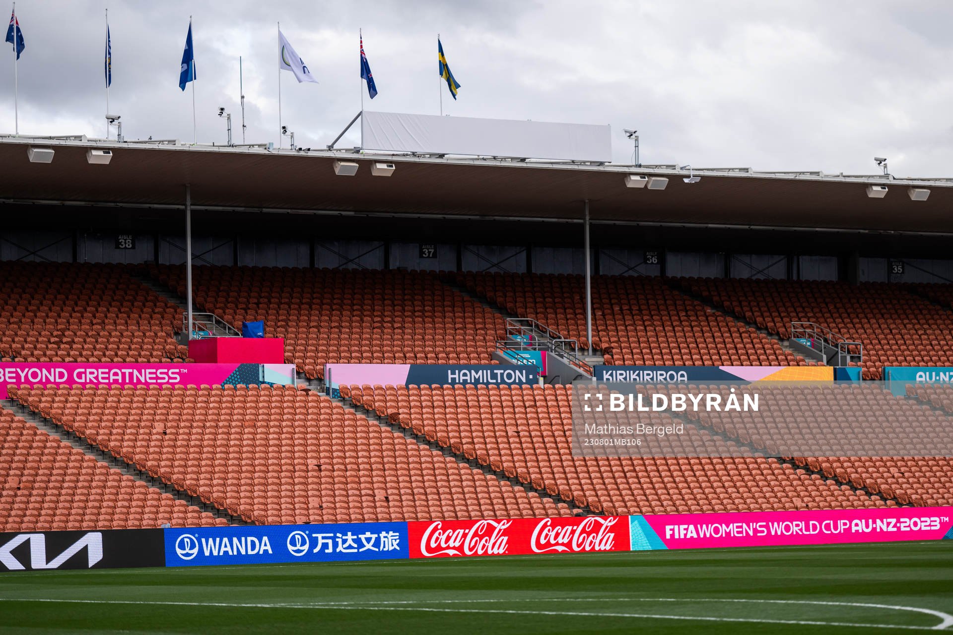 Stands at Waikato Stadium of the Swedish women's national
