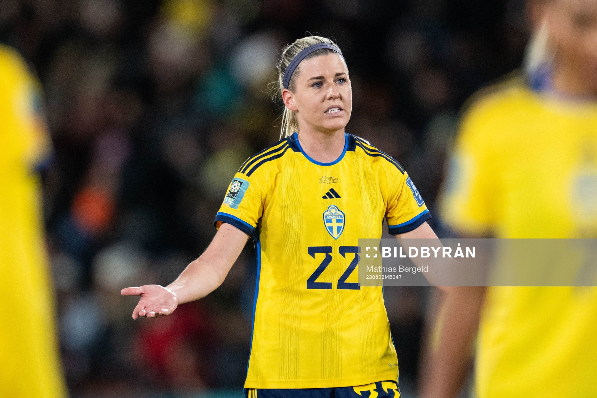 Olivia Schough of Sweden reacts