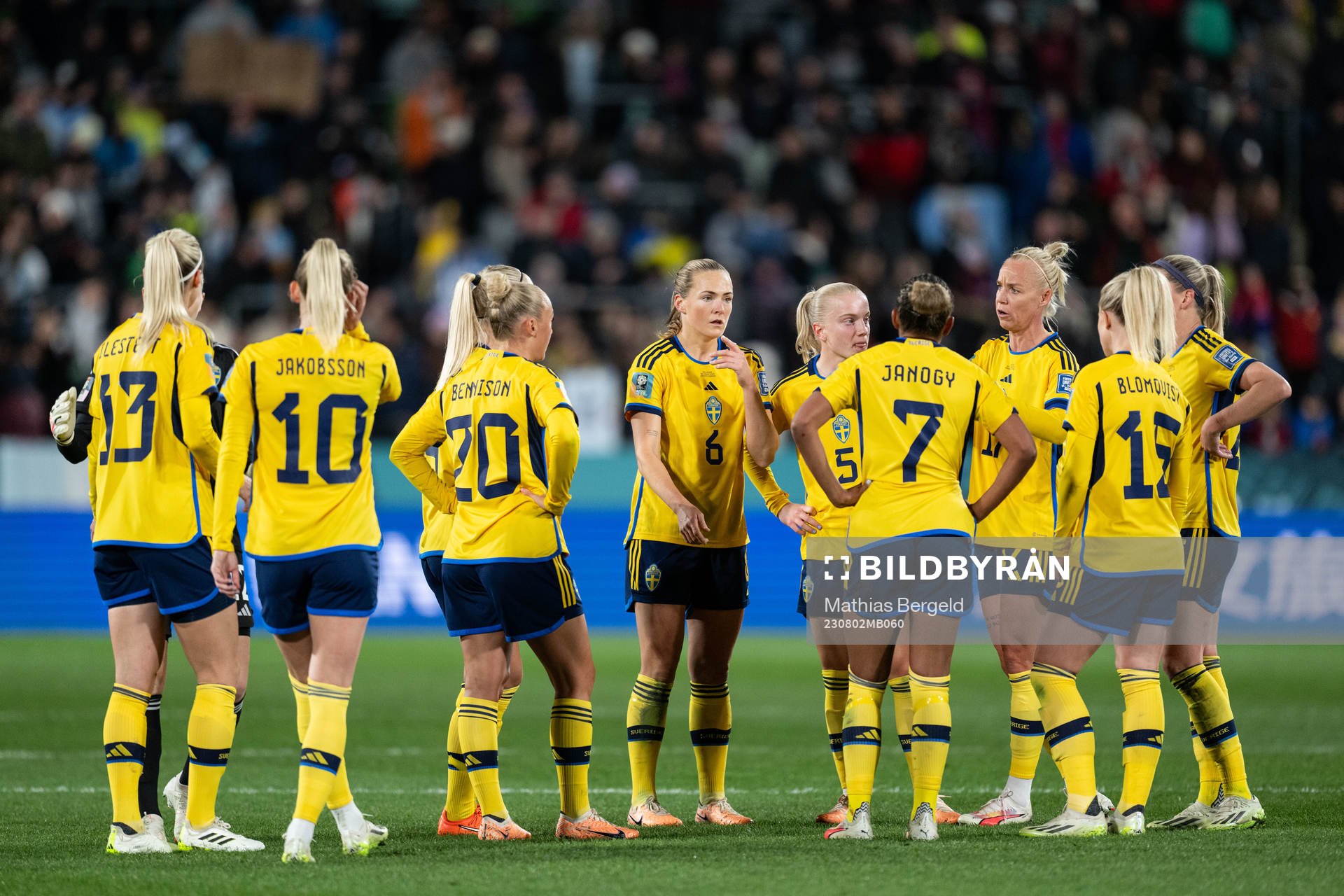 Magdalena Eriksson of Sweden with team mates