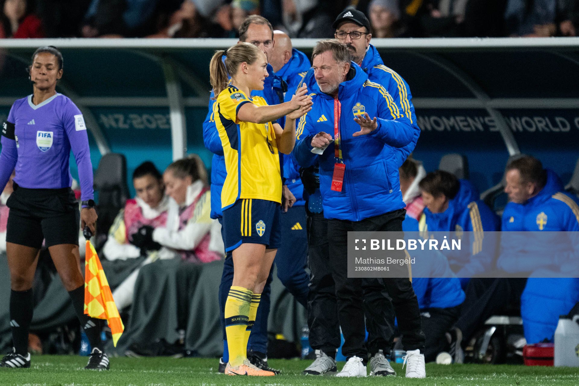 Magdalena Eriksson and Head coach Peter Gerhardsson of