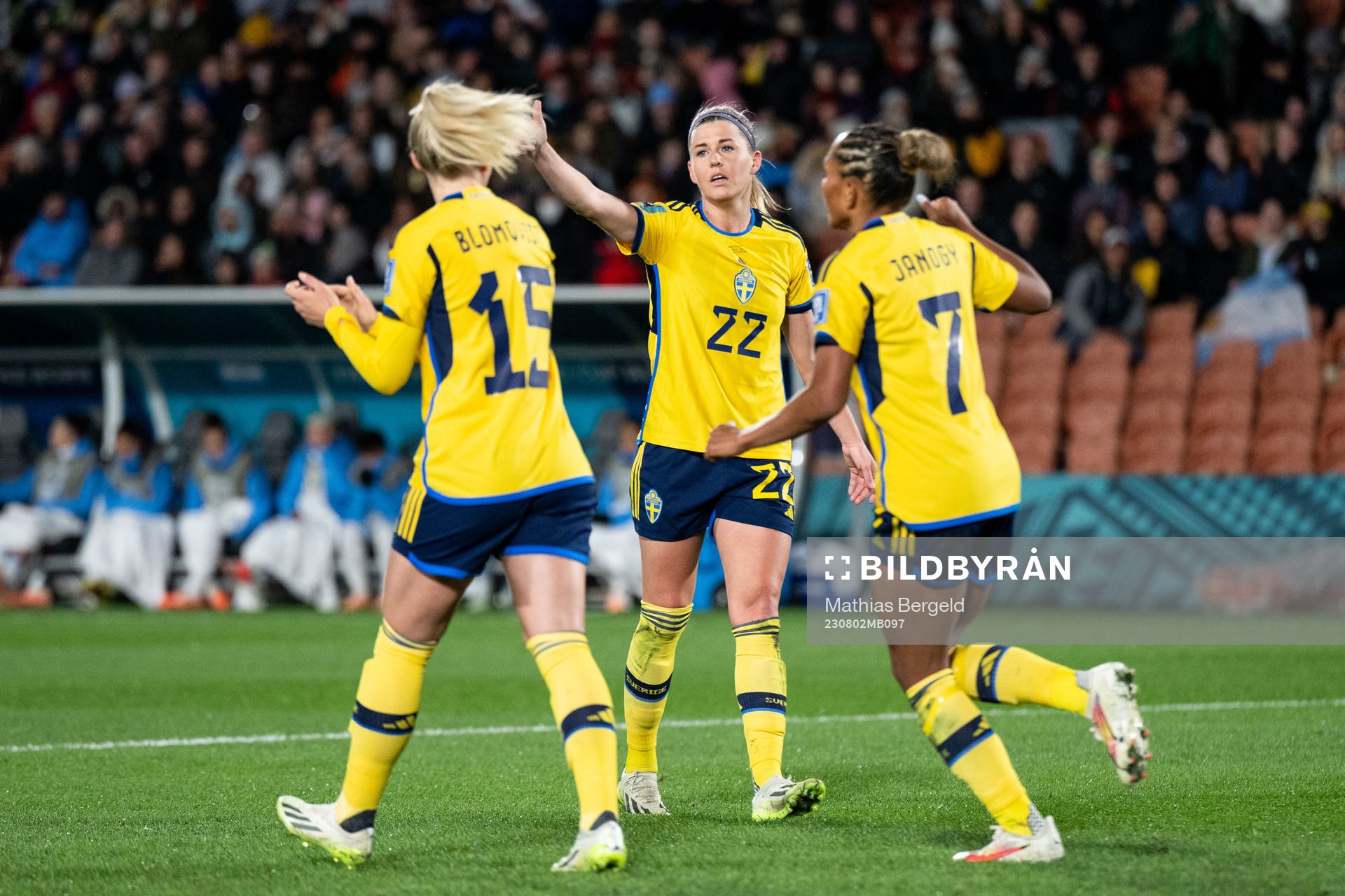 Rebecka Blomqvist, Olivia Schough and Madelen Janogy of