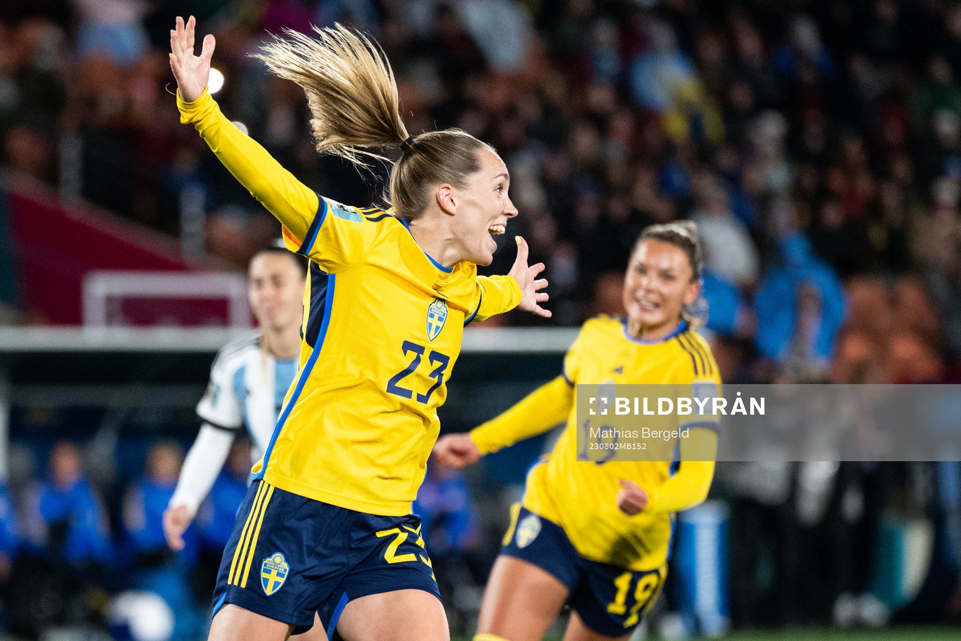 Elin Rubensson of Sweden celebrates
