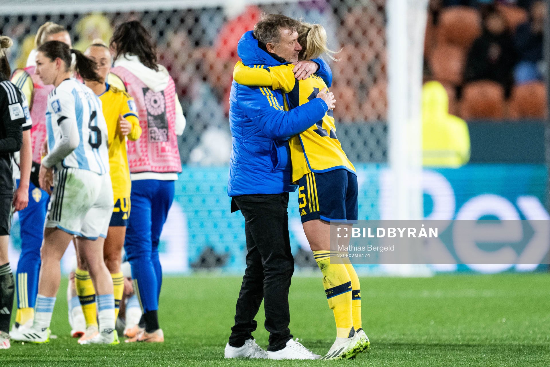 Head coach Peter Gerhardsson and Rebecka Blomqvist of