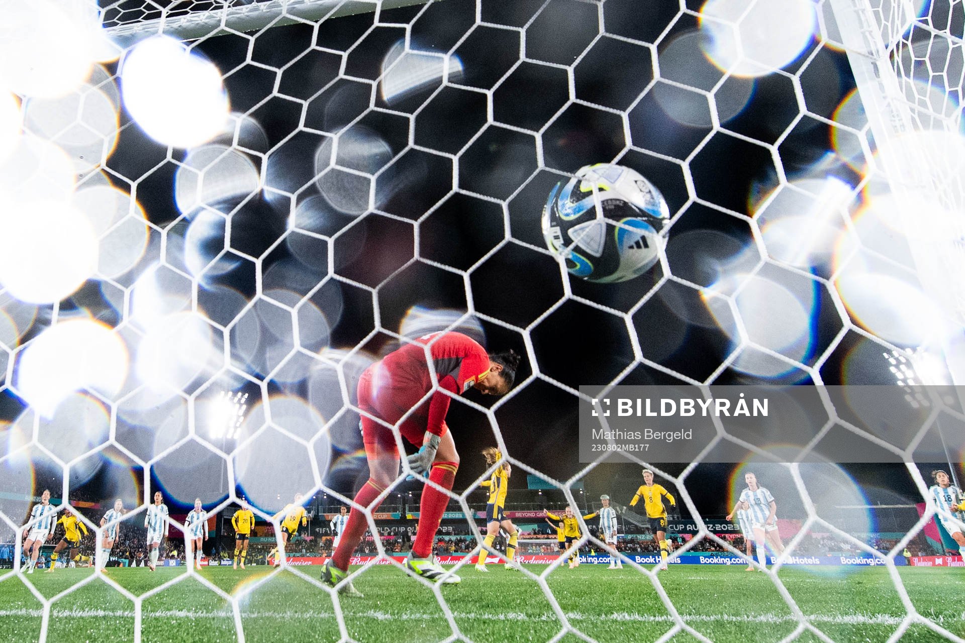 Goalkeeper Vanina Correa of Argentina looks dejected