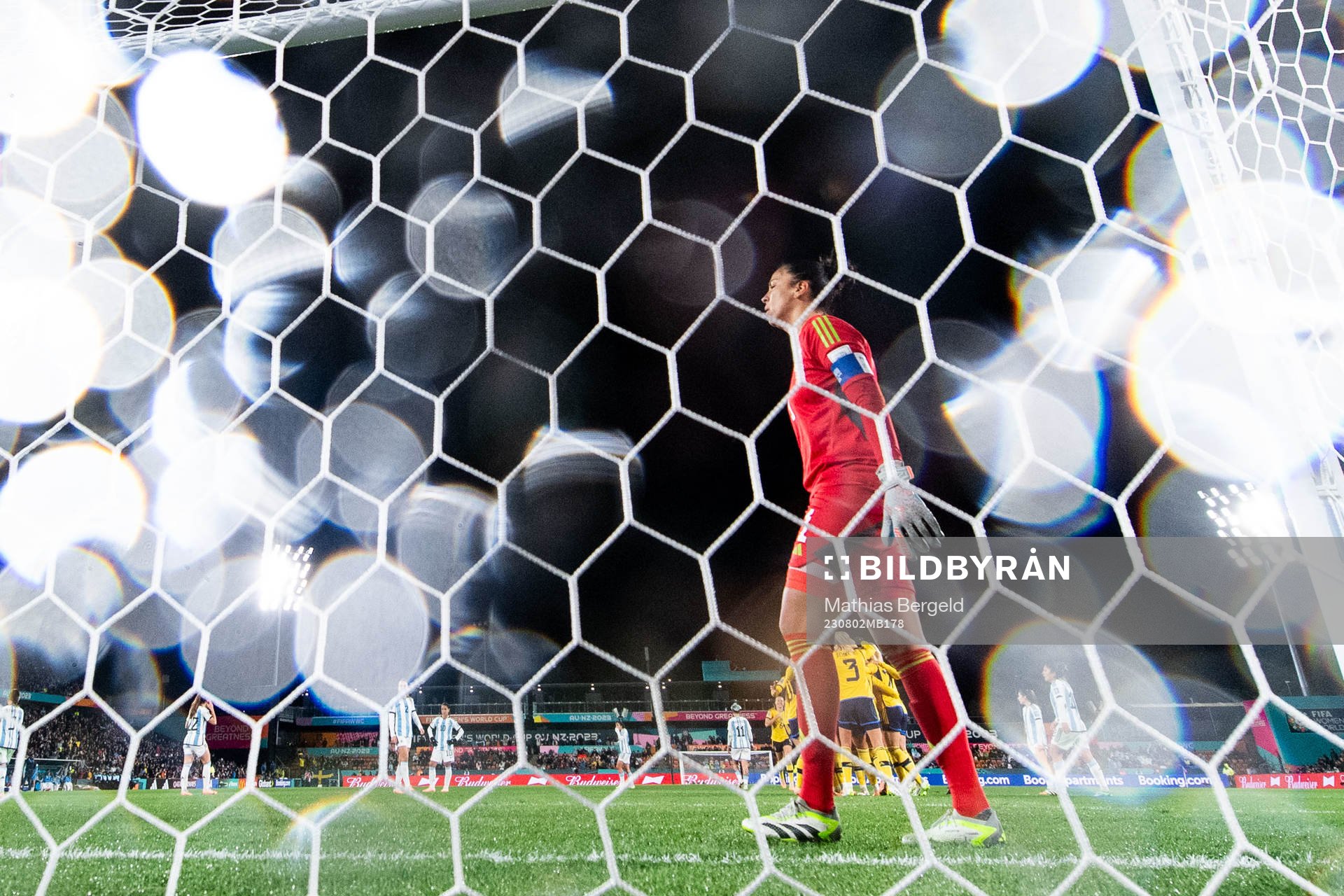 Goalkeeper Vanina Correa of Argentina looks dejected