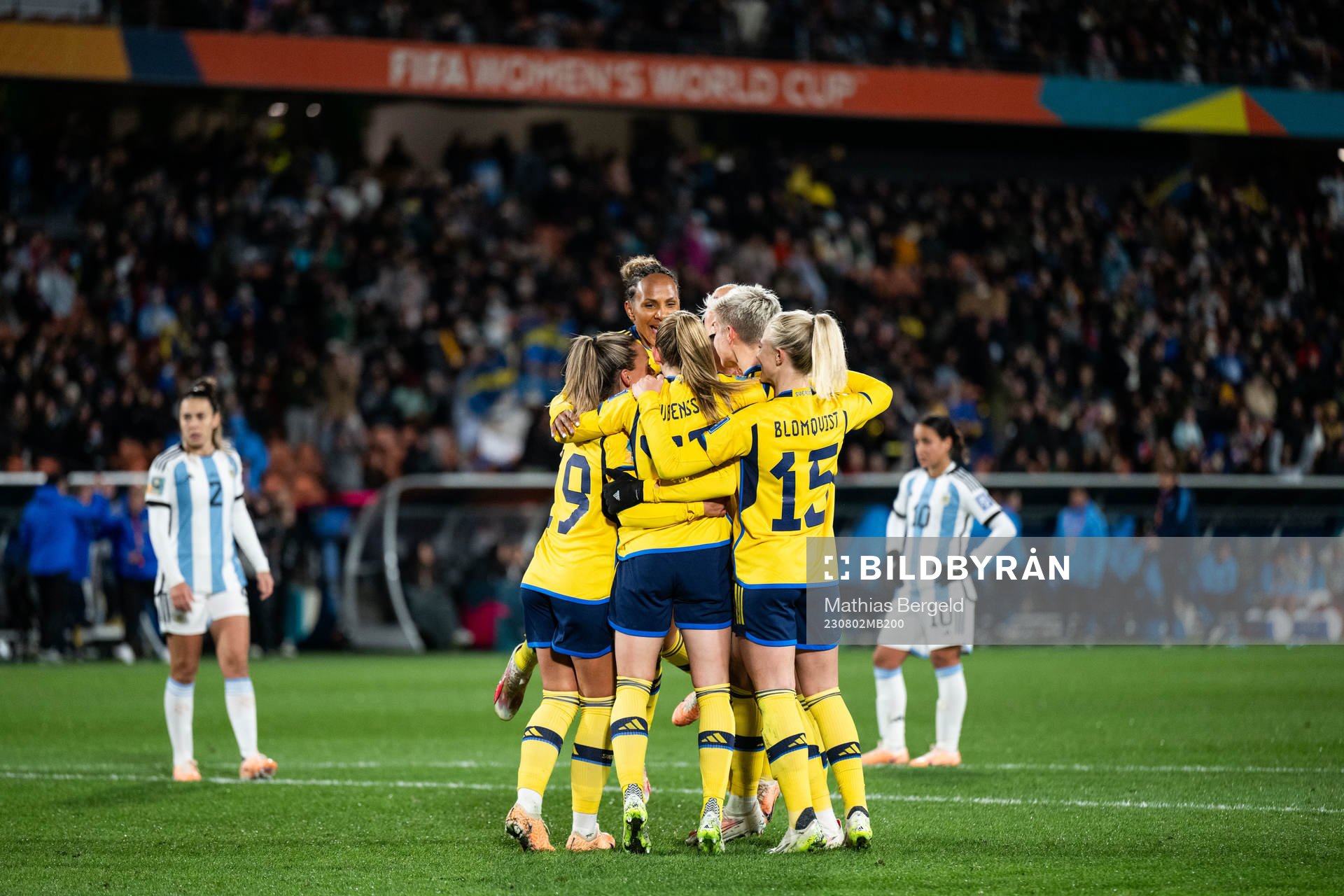 Elin Rubensson of Sweden celebrates with Johanna Rytting