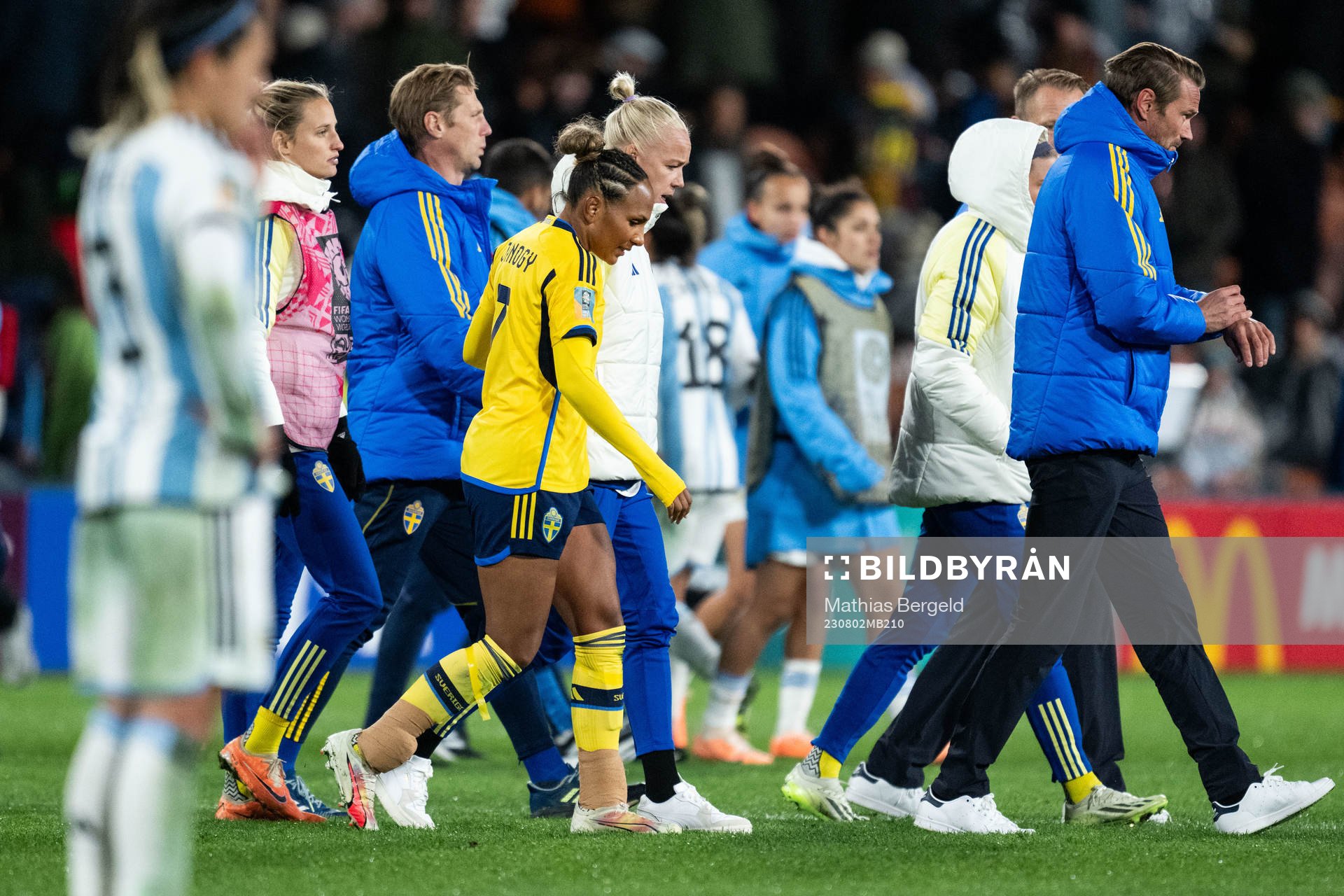 Madelen Janogy and Caroline Seger of Sweden