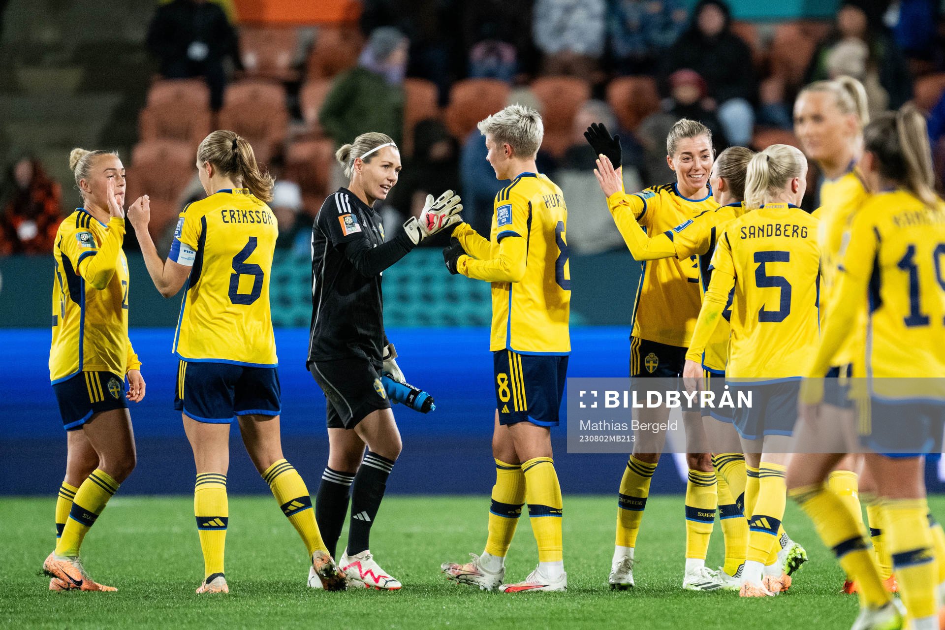 Hanna Bennison, Magdalena Eriksson, goalkeeper Jennifer