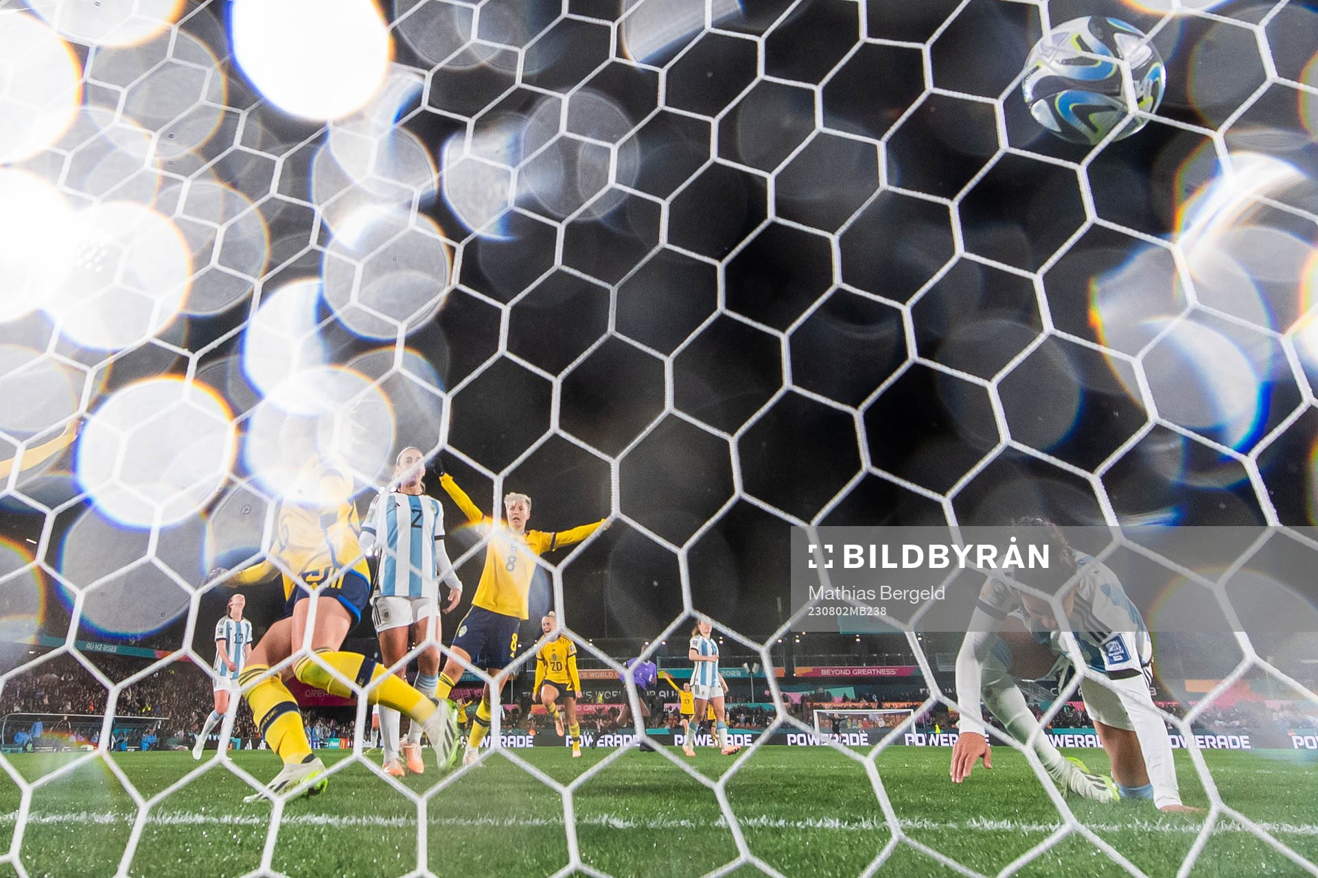 Rebecka Blomqvist and Lina Hurtig of Sweden celebrate