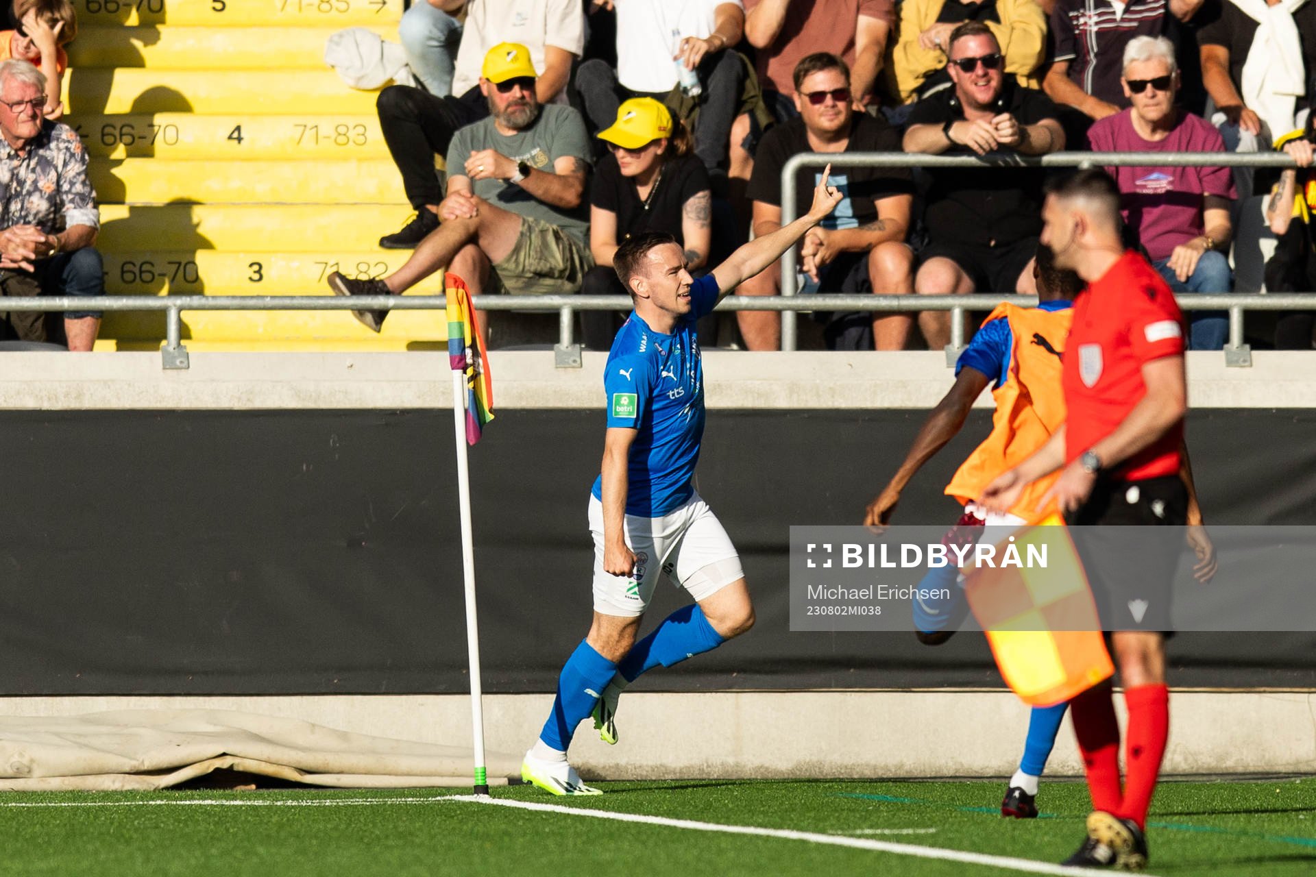 Arni Frederiksberg of Klaksvik celebrates