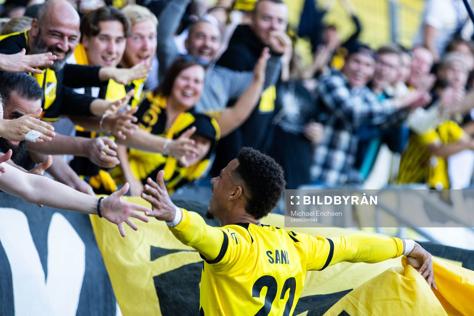 Tobias Sana of Häcken celebrates