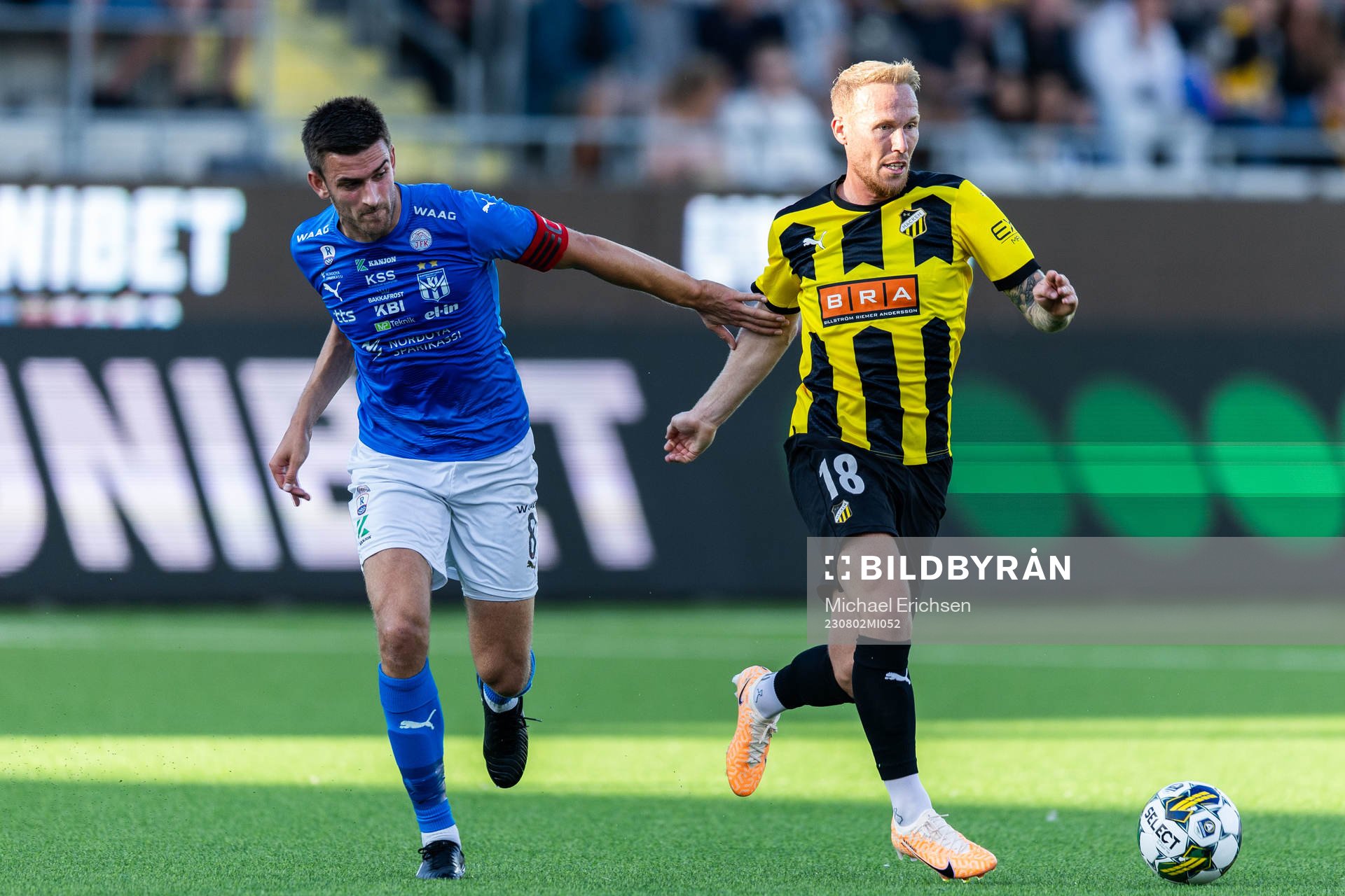 Jakup Andreasen of Klaksvik and Mikkel Rygaard Jensen of