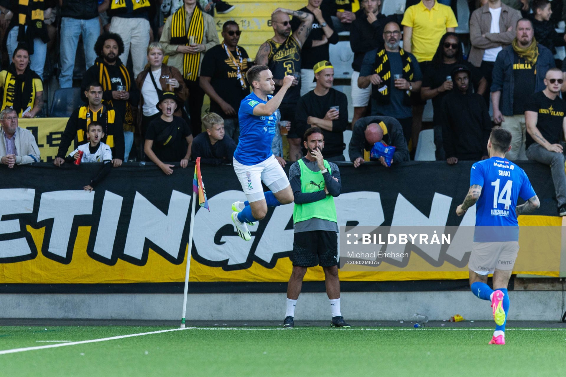 Arni Frederiksberg of Klaksvik celebrates