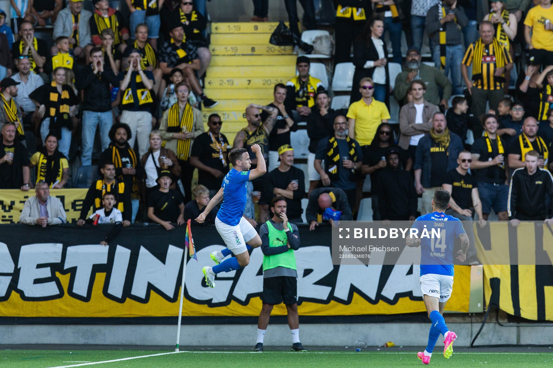 Arni Frederiksberg of Klaksvik celebrates