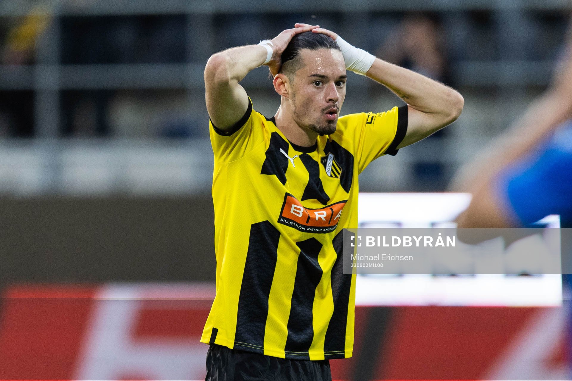Amor Layouni of Häcken looks dejected
