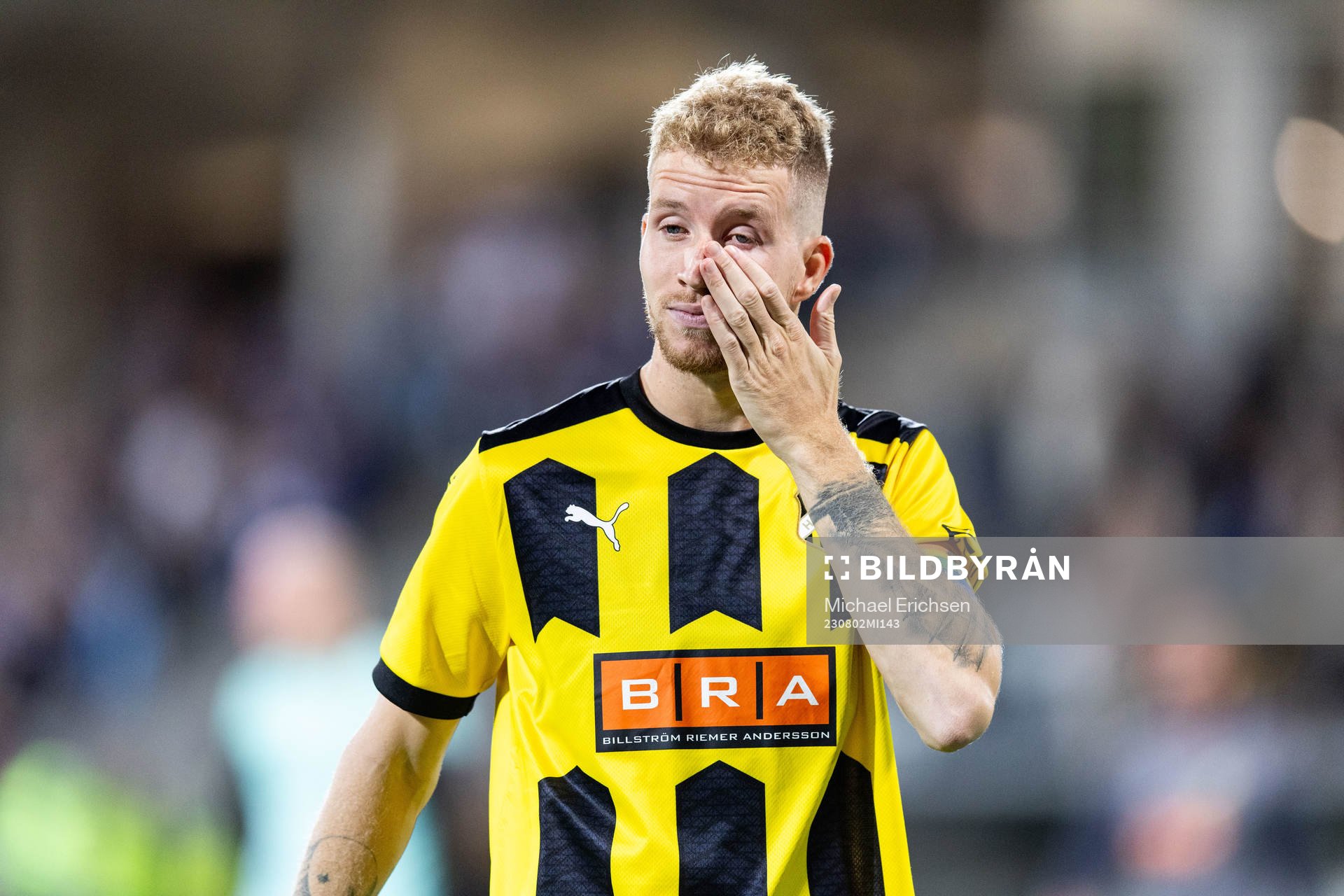 Samuel Gustafson of Häcken looks dejected
