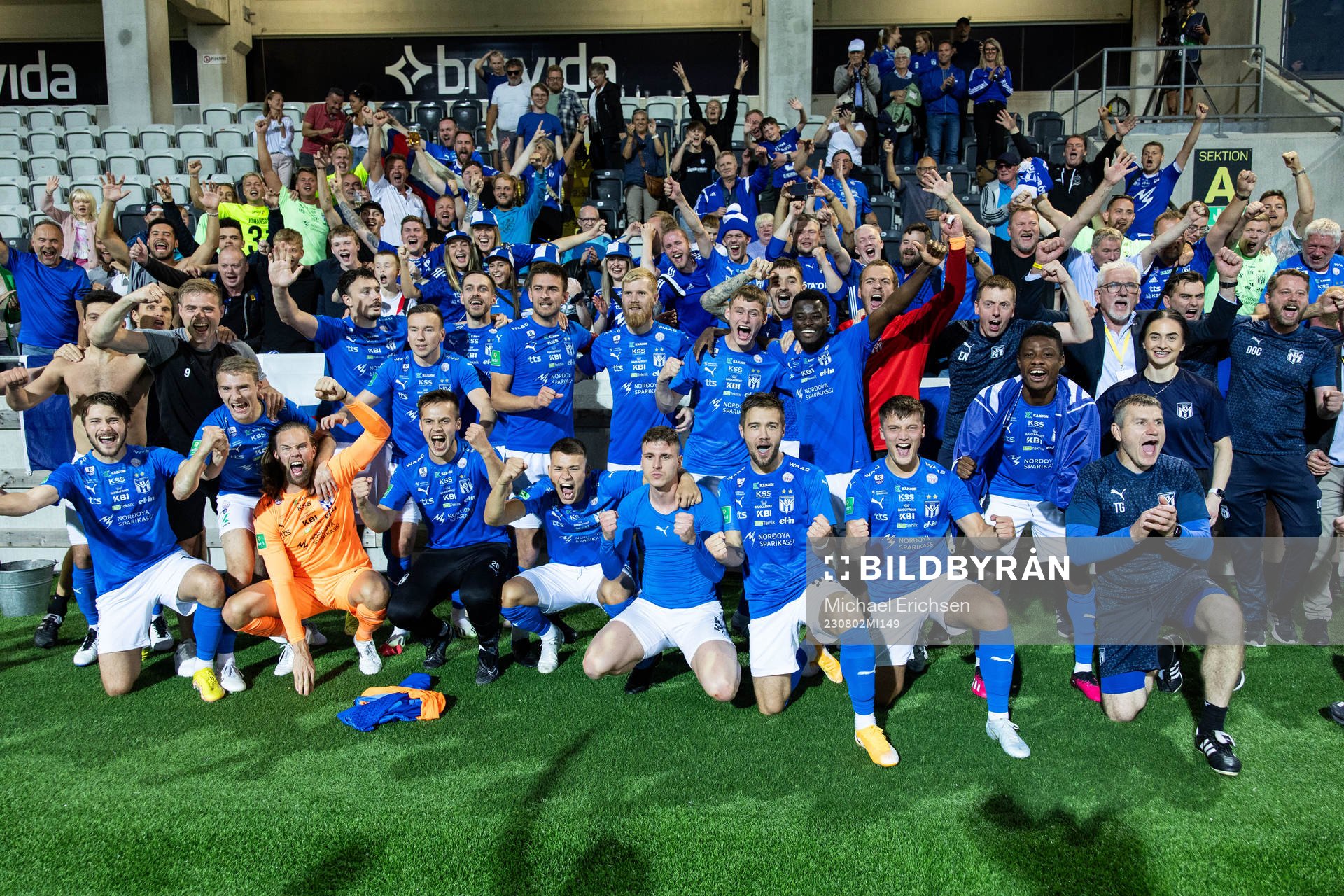 Players of Klaksvik celebrate