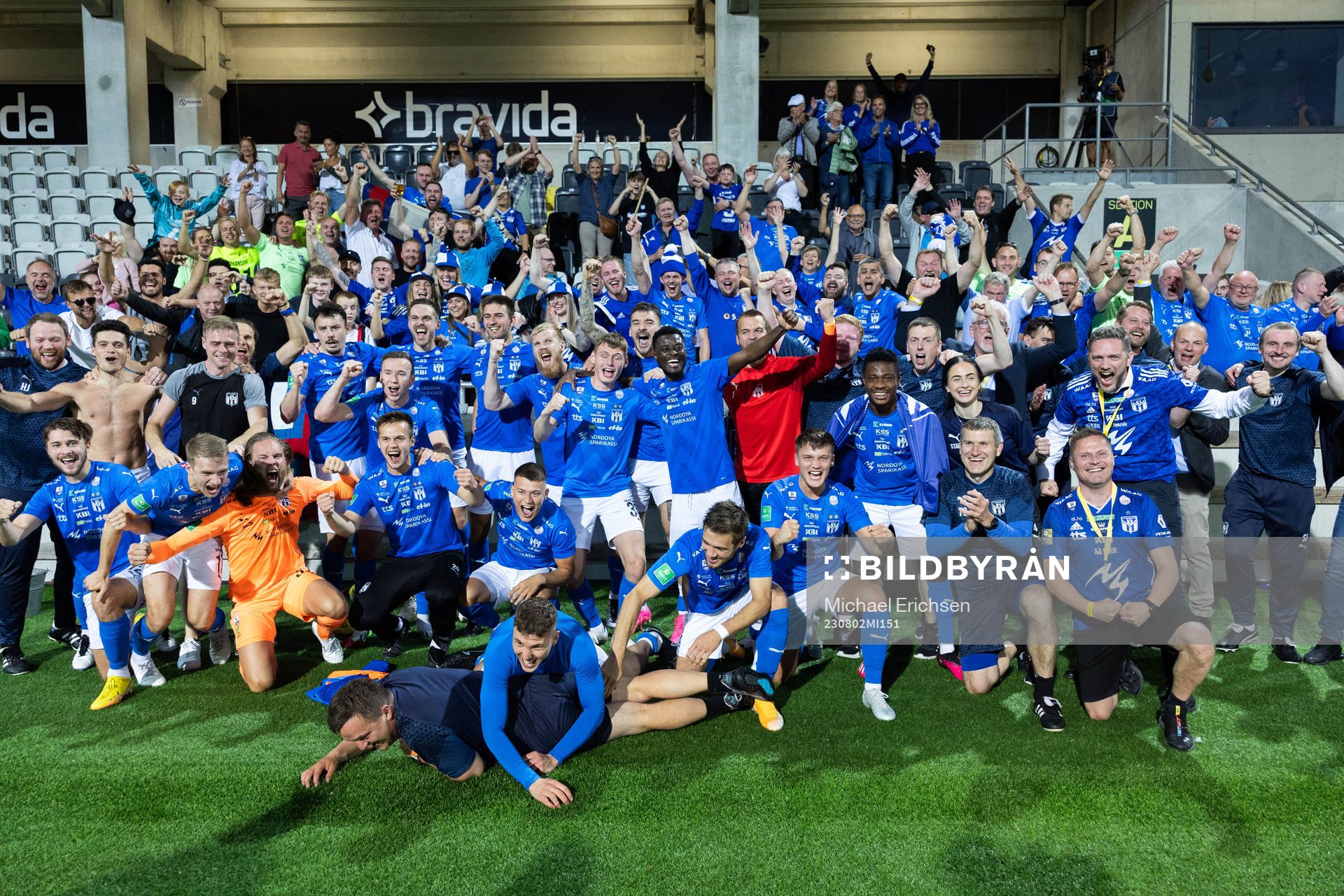 Players of Klaksvik celebrate