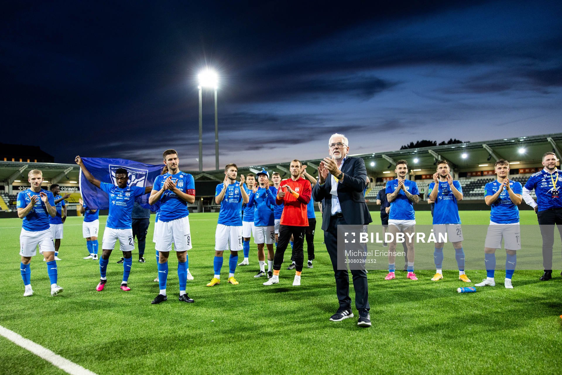 Players of Klaksvik celebrate