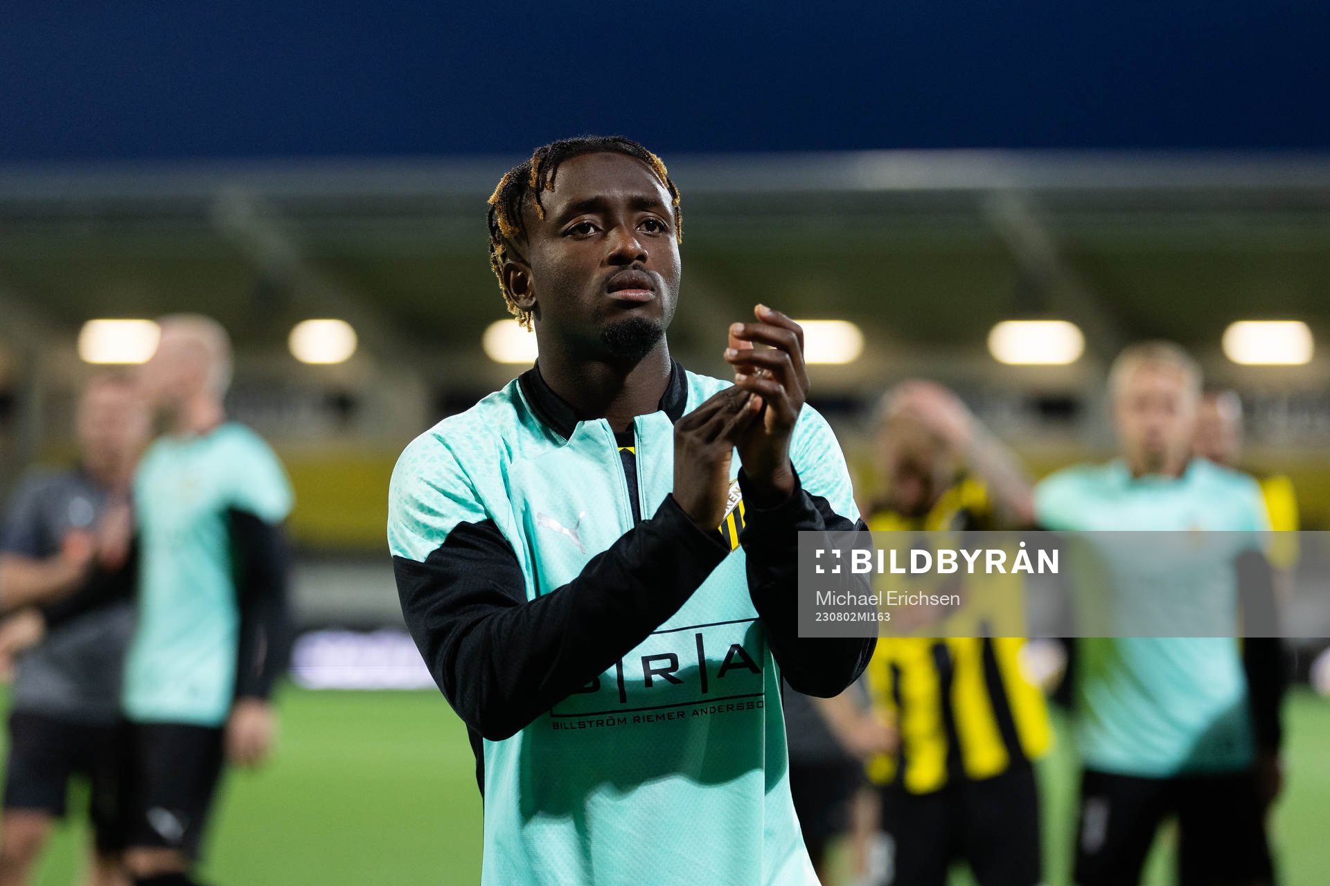 Ibrahim Sadiq of Häcken looks dejected