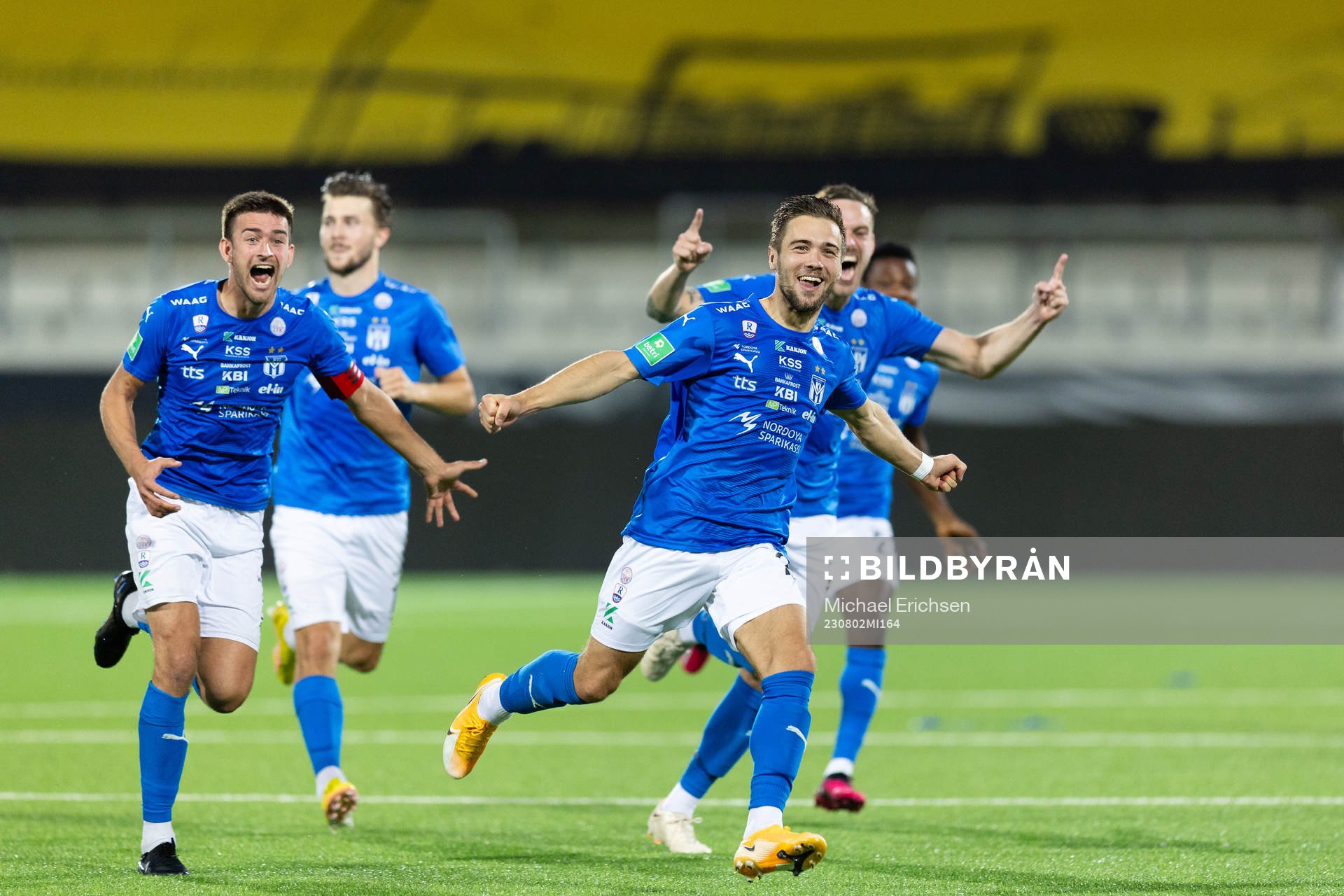 Players of Klaksvik celebrates