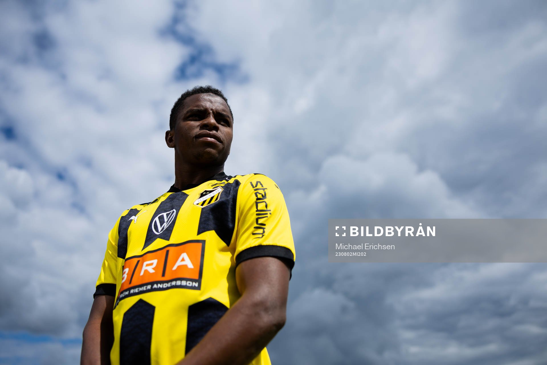Häckens nyförvärv Abdulrazaq Ishaq poserar för ett porträtt den 2 augusti 2023 i Göteborg. 