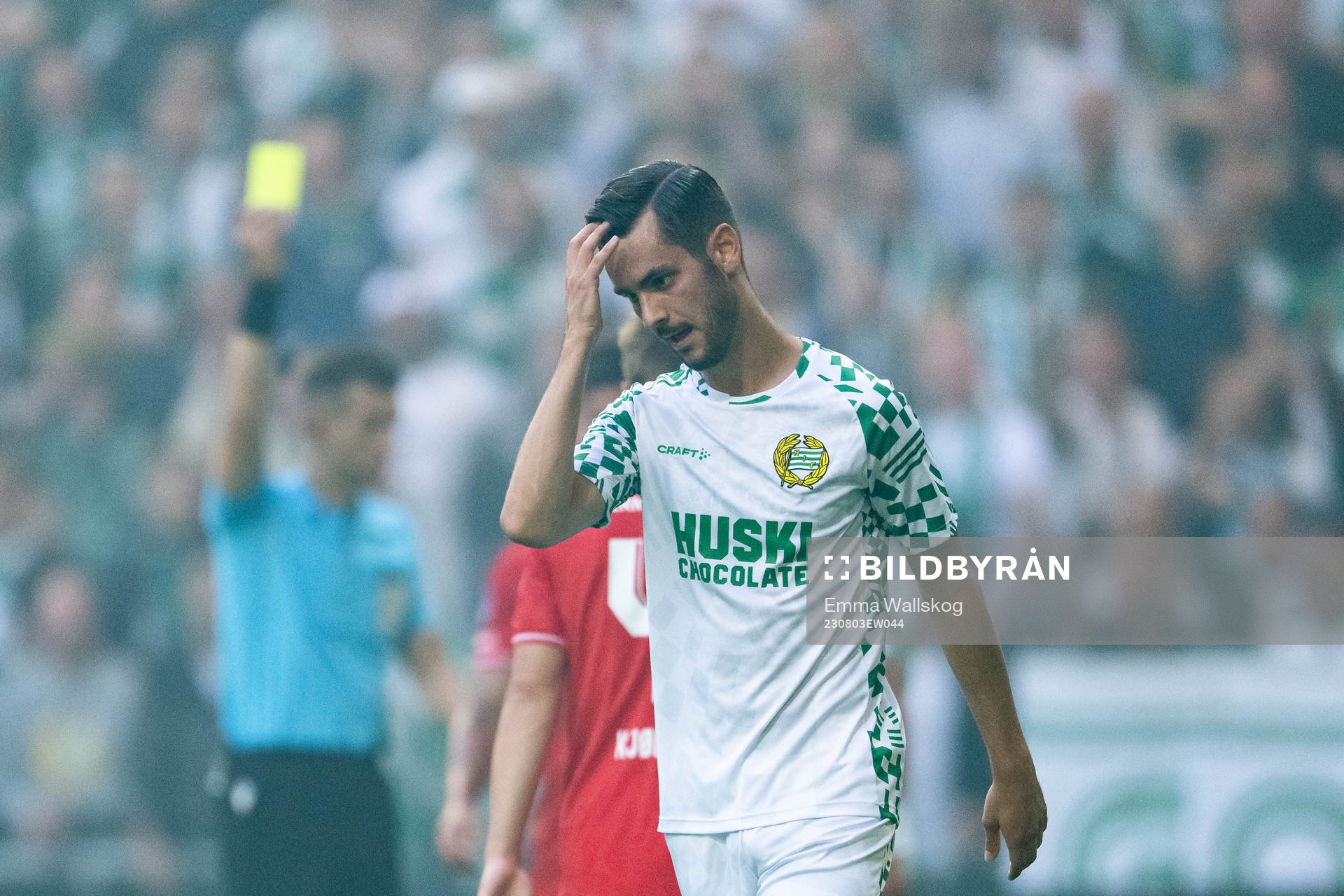 Adi Nalic of Hammarby looks dejected