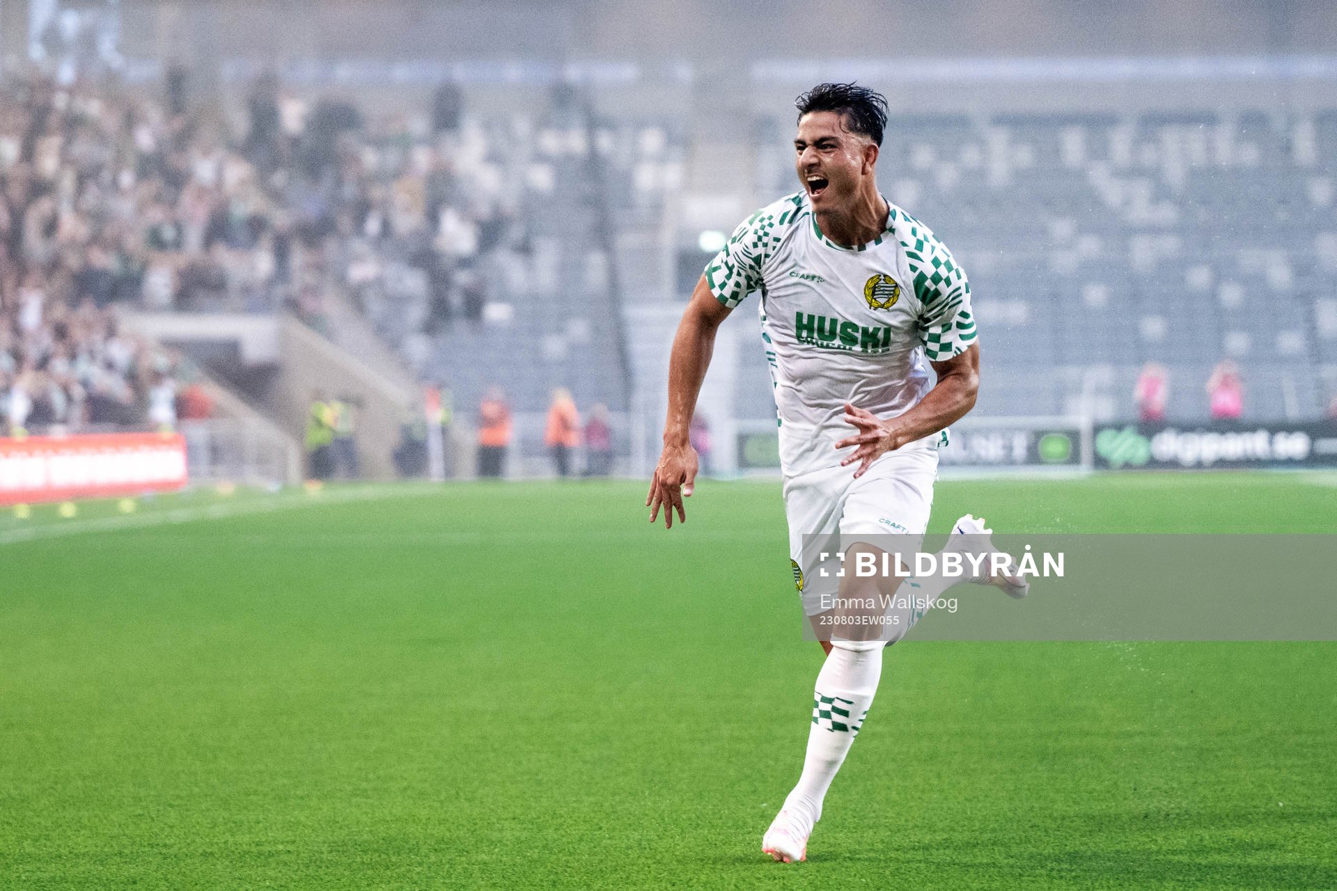 Jusef Erabi of Hammarby celebrates