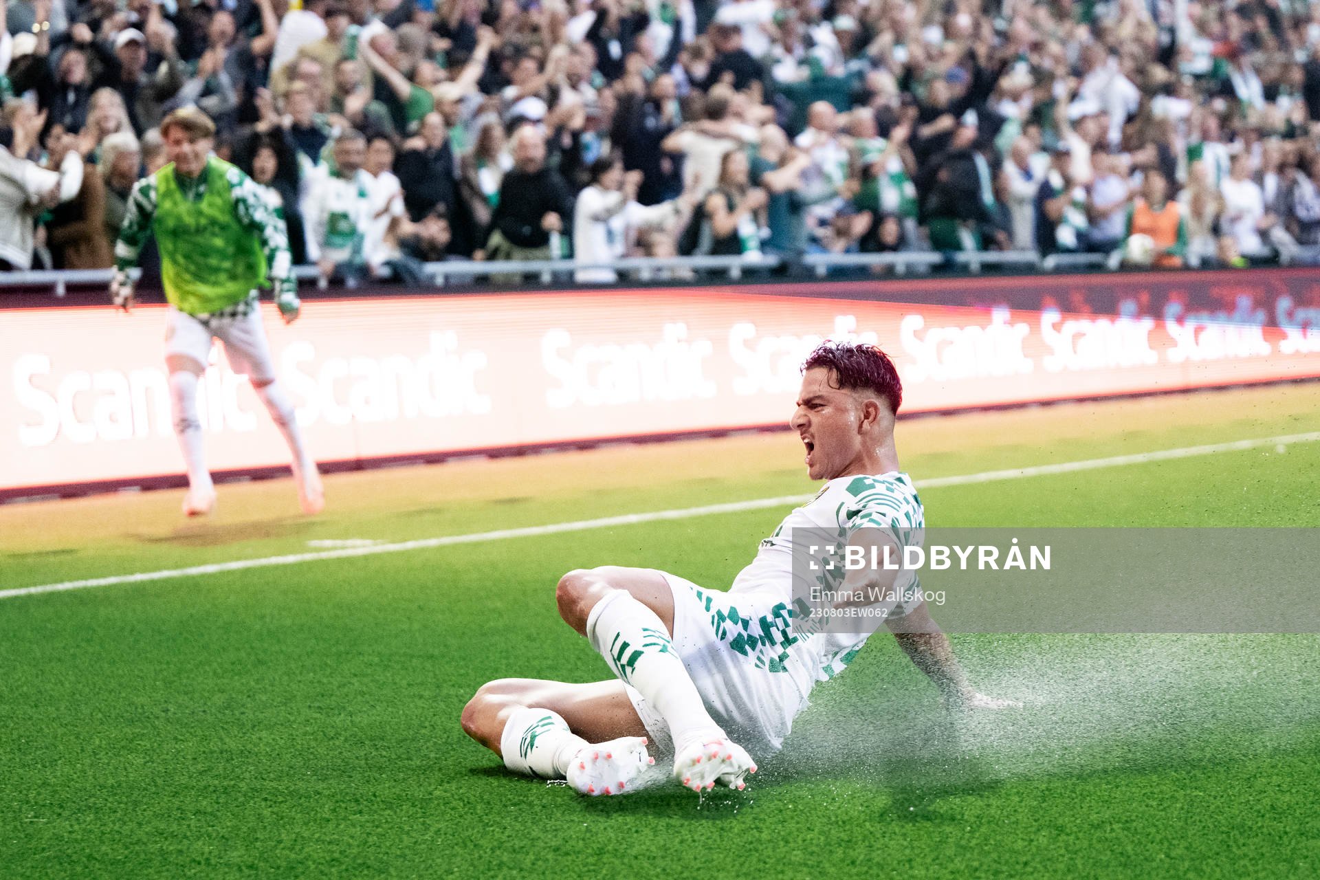Jusef Erabi of Hammarby celebrates