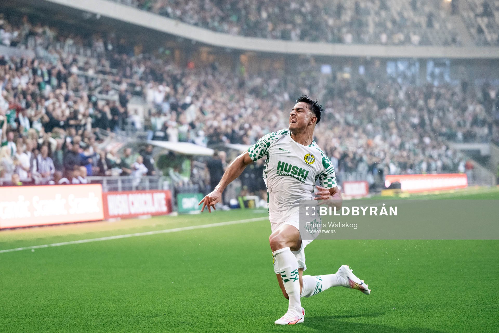 Jusef Erabi of Hammarby celebrates