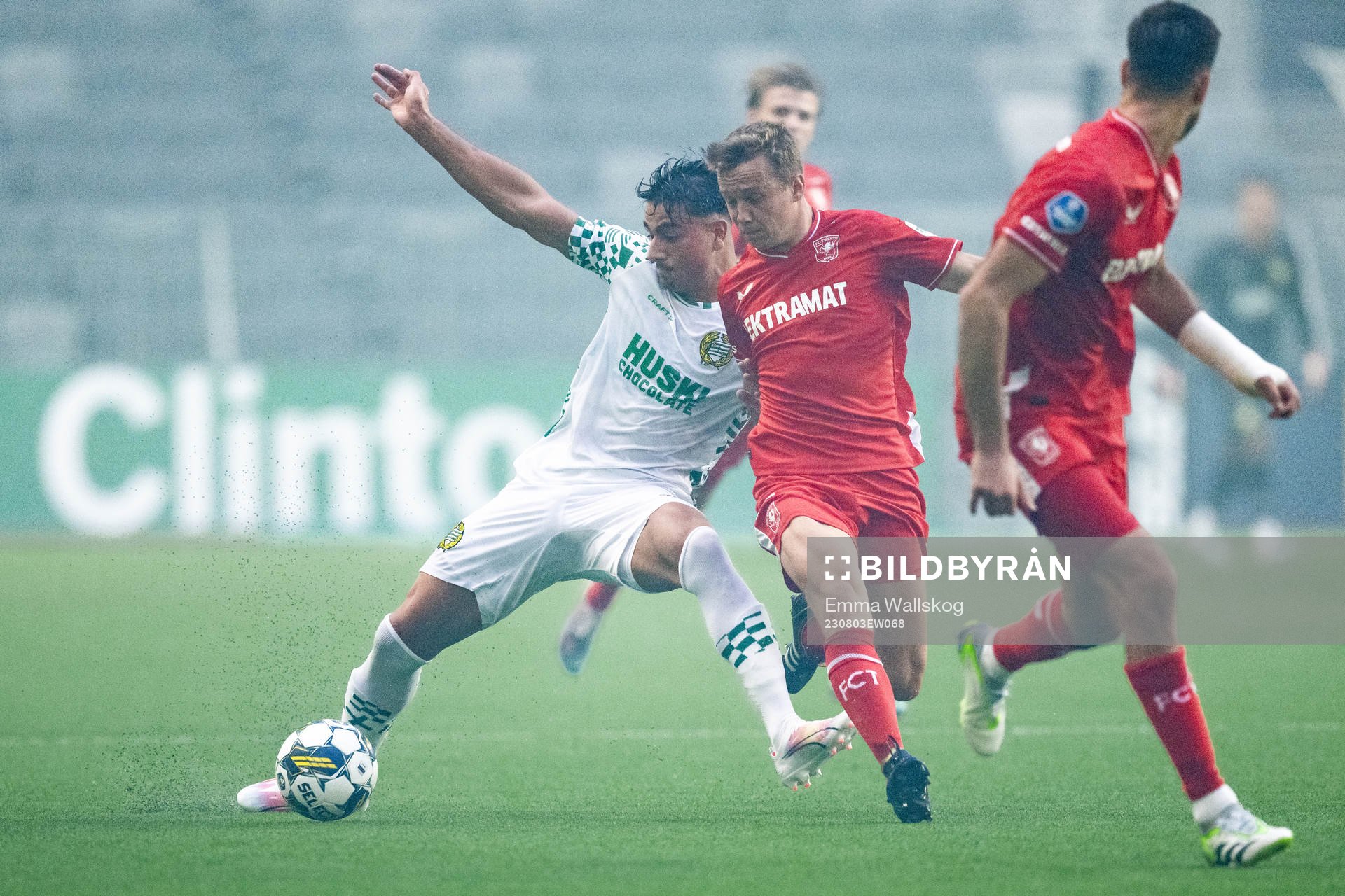 Jusef Erabi of Hammarby and Mathias Kjølo of Twente