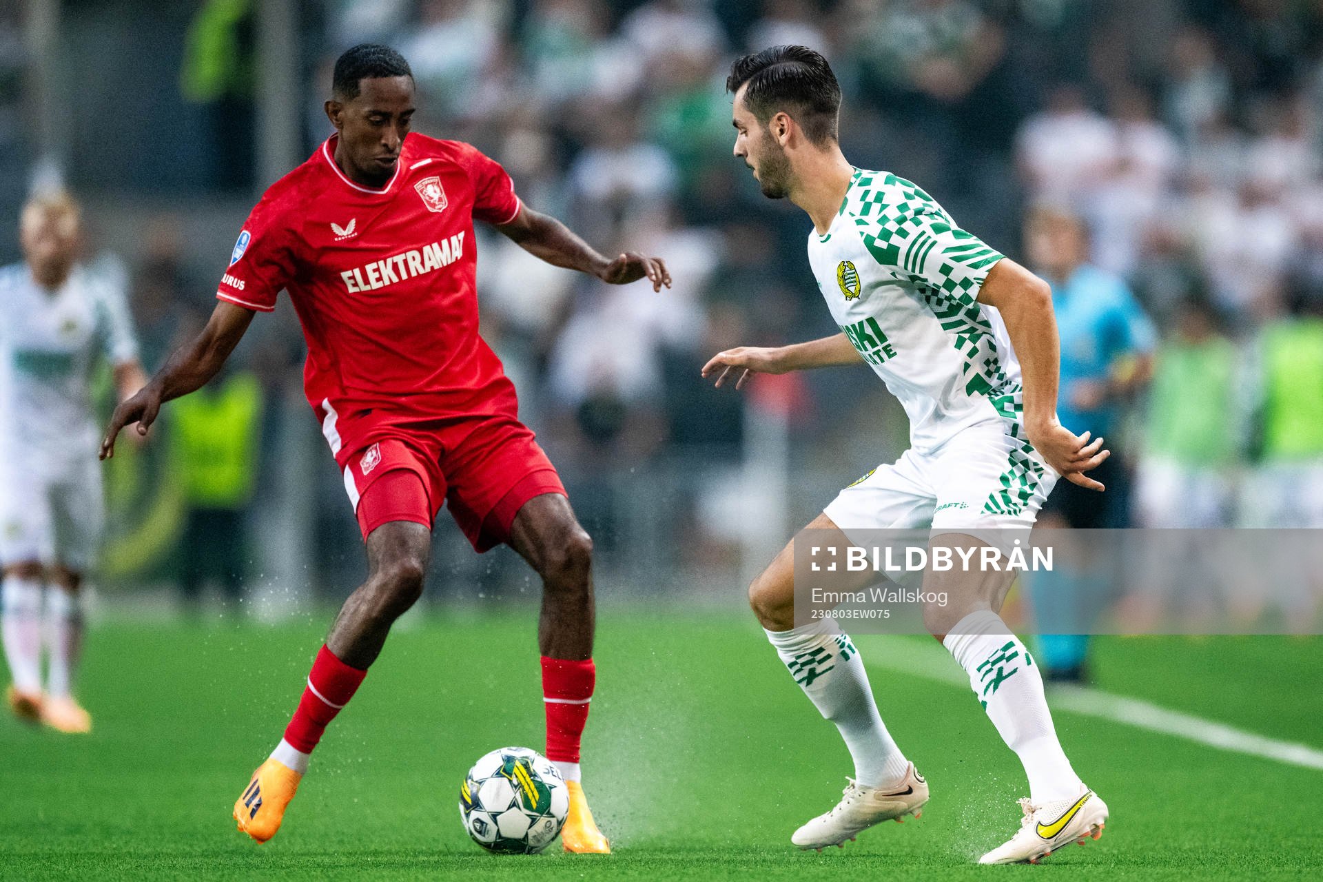 Joshua Brenet of Twente and Adi Nalic of Hammarby
