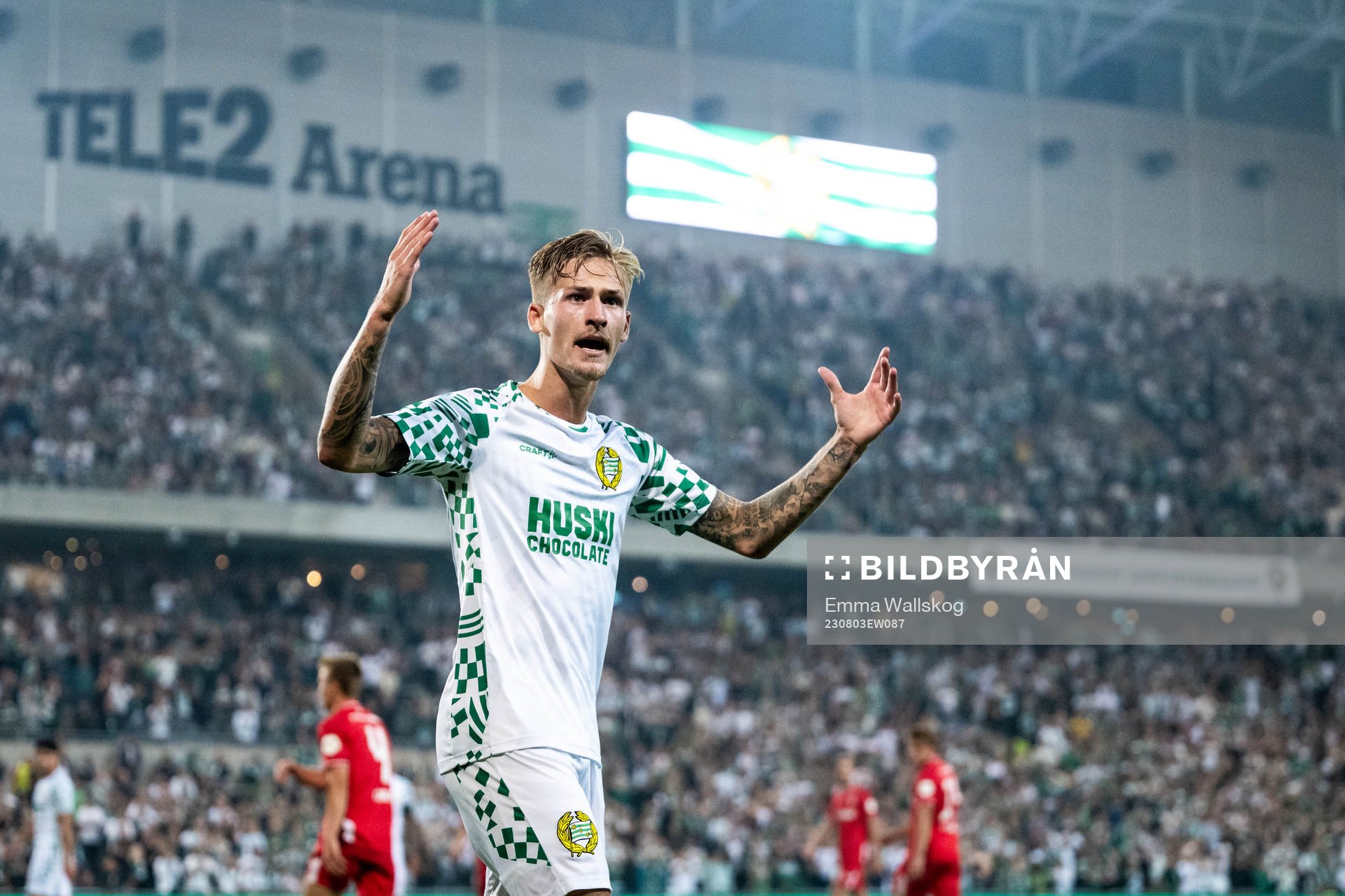 Fredrik Hammar of Hammarby reacts